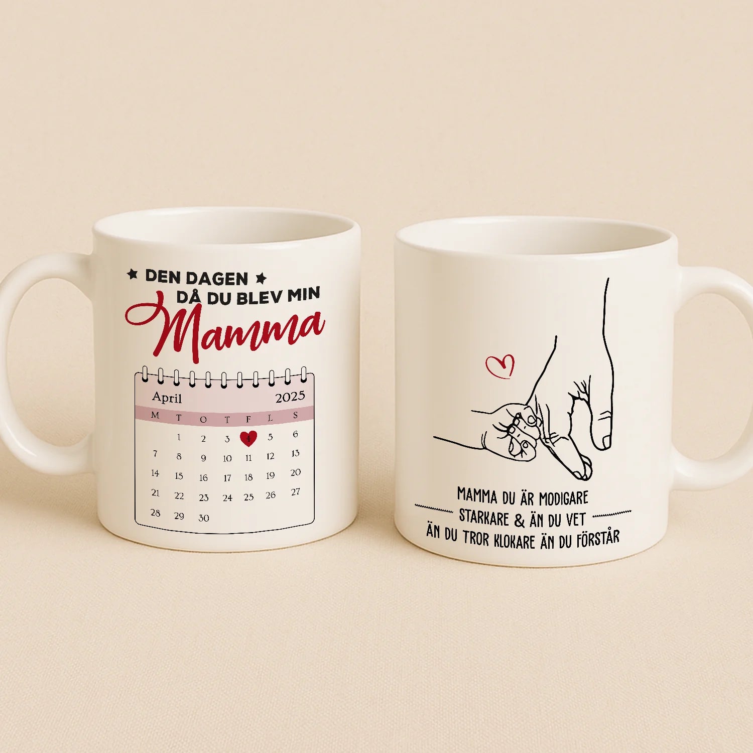 Mamma Du är modigare - Personlig mugg till Mamma