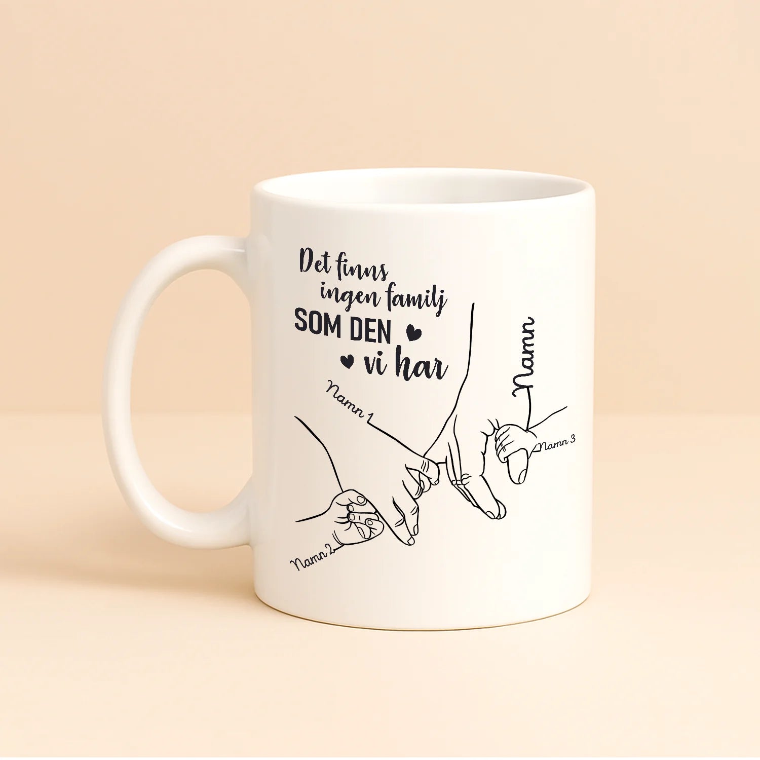 Personlig T-shirt till mamma | Personlig present till mor | Det finns ingen familj som den vi har