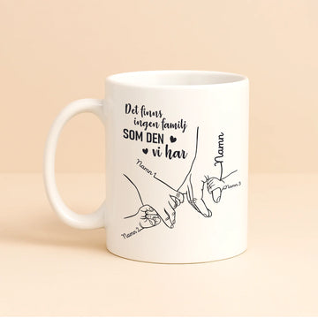 Personlig T-shirt till mamma | Personlig present till mor | Det finns ingen familj som den vi har