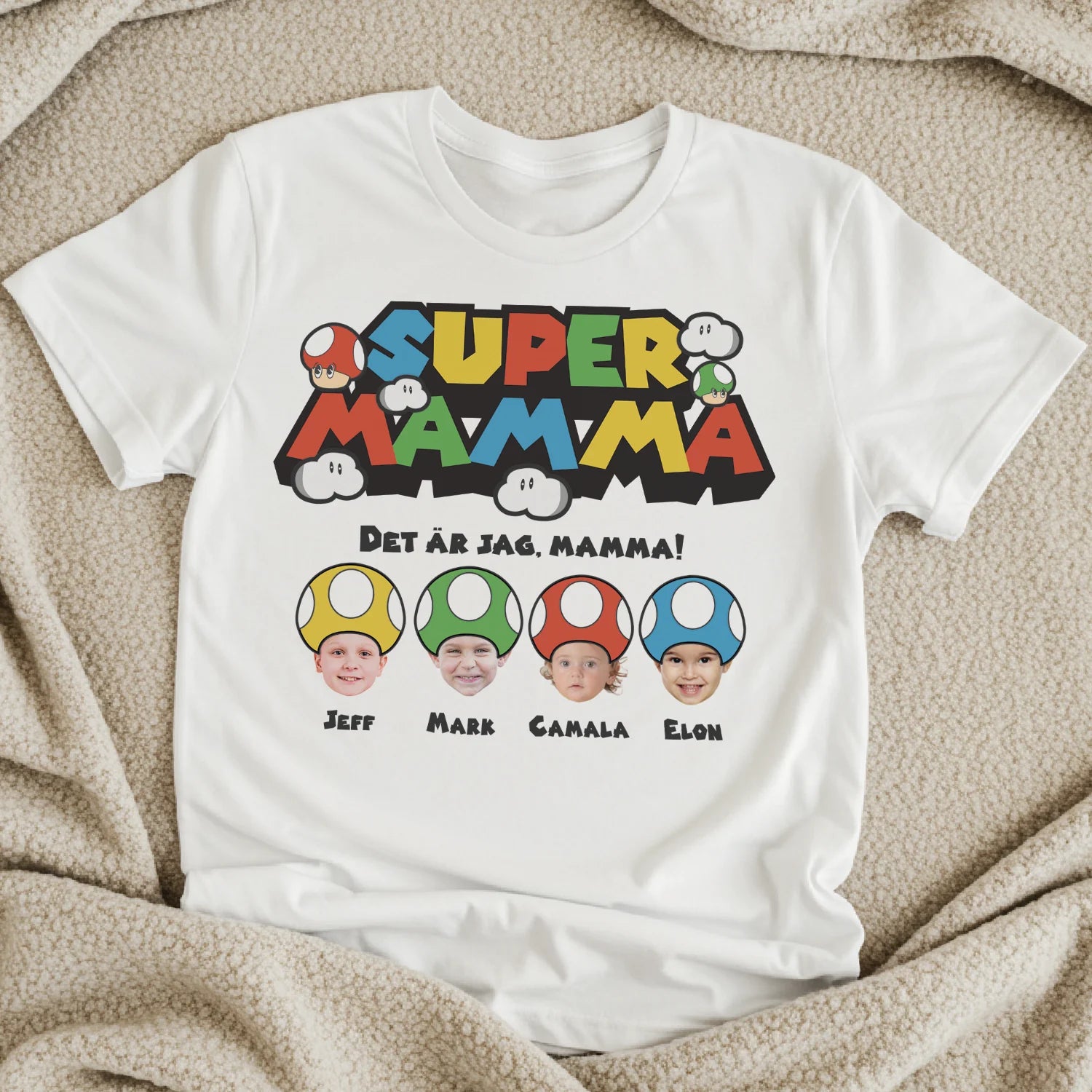 Super Mamma foto personalizada - Personlig T-shirt för mamma