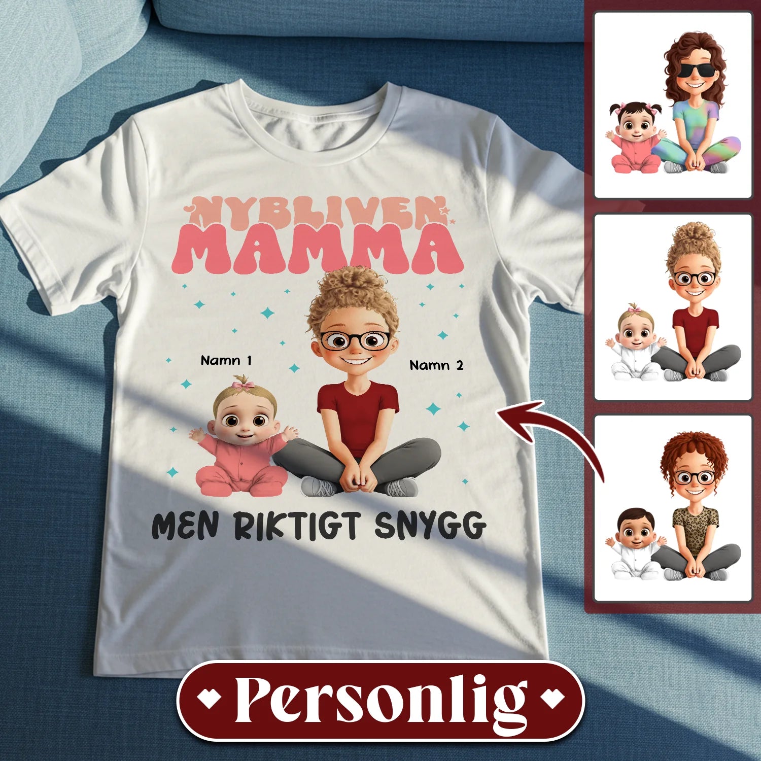 Nybliven mamma men riktigt snygg - Personlig present till Mamma