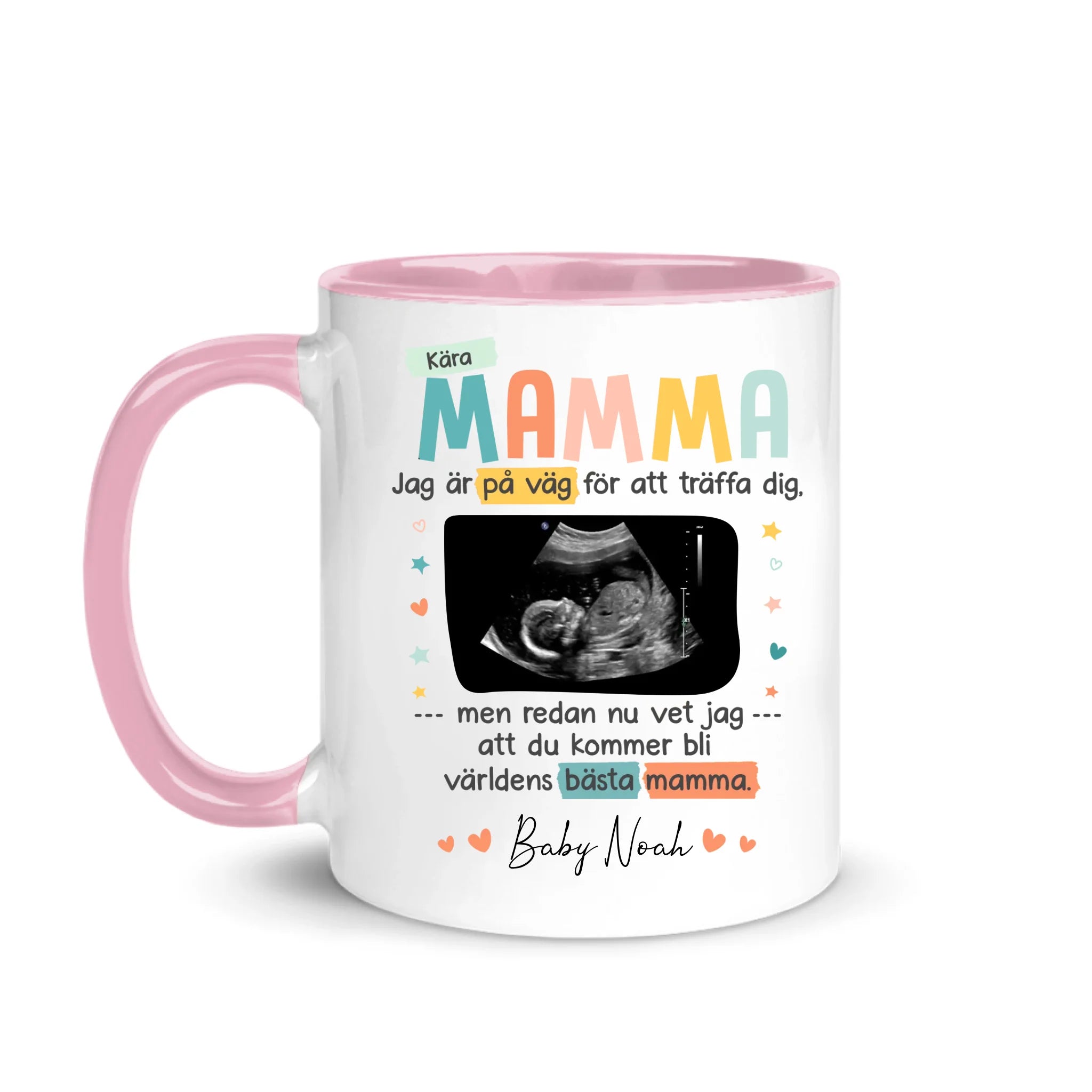 Kära Mamma Jag är på väg för att träffa dig - Personlig mugg till Mamma