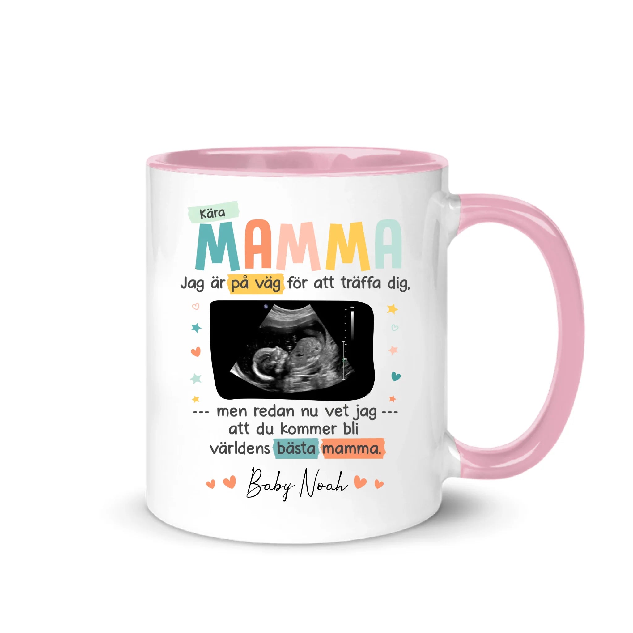 Kära Mamma Jag är på väg för att träffa dig - Personlig mugg till Mamma