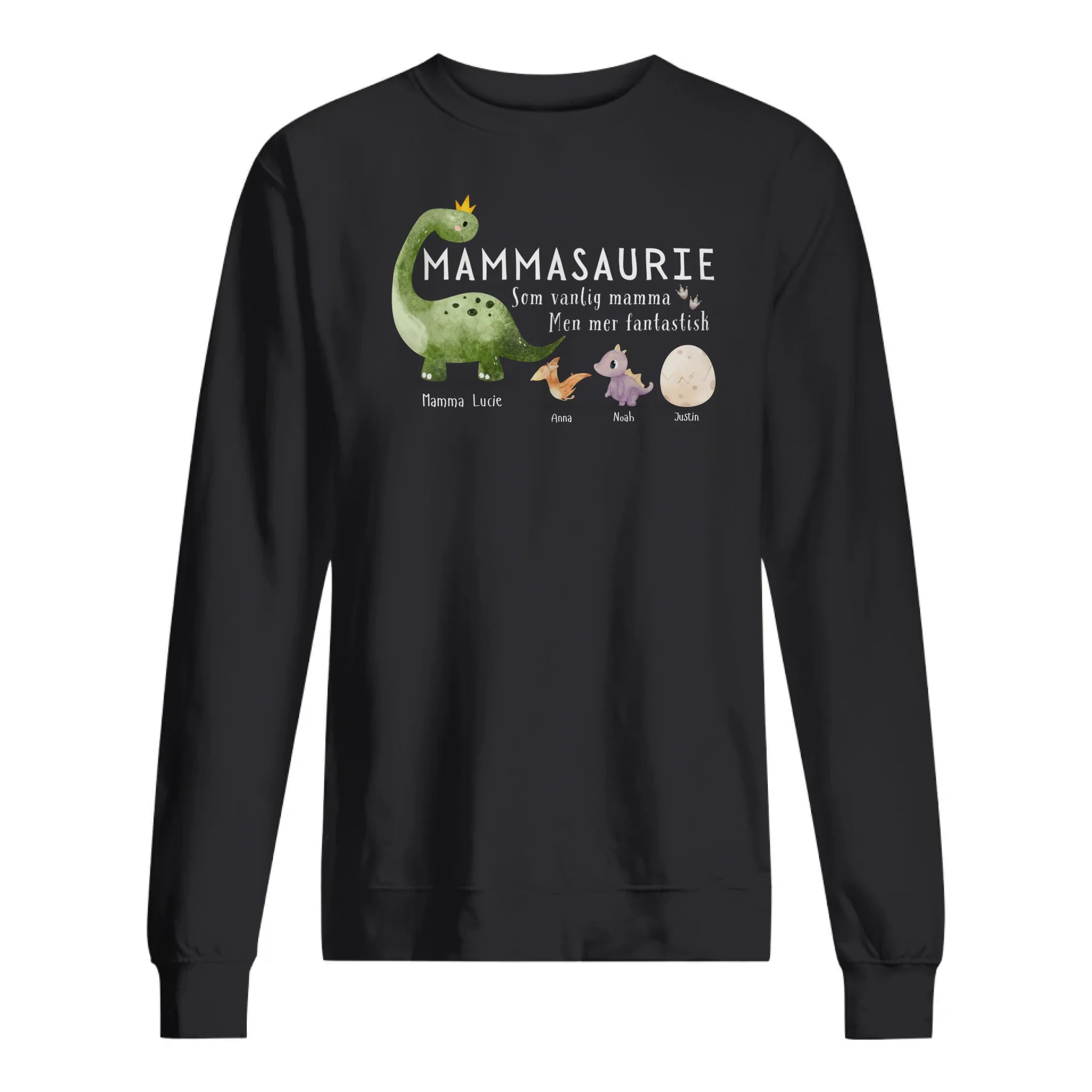 Mammasaurie Som vanlig mamma Men mer fantastisk  - Personlig T-shirt till Mamma