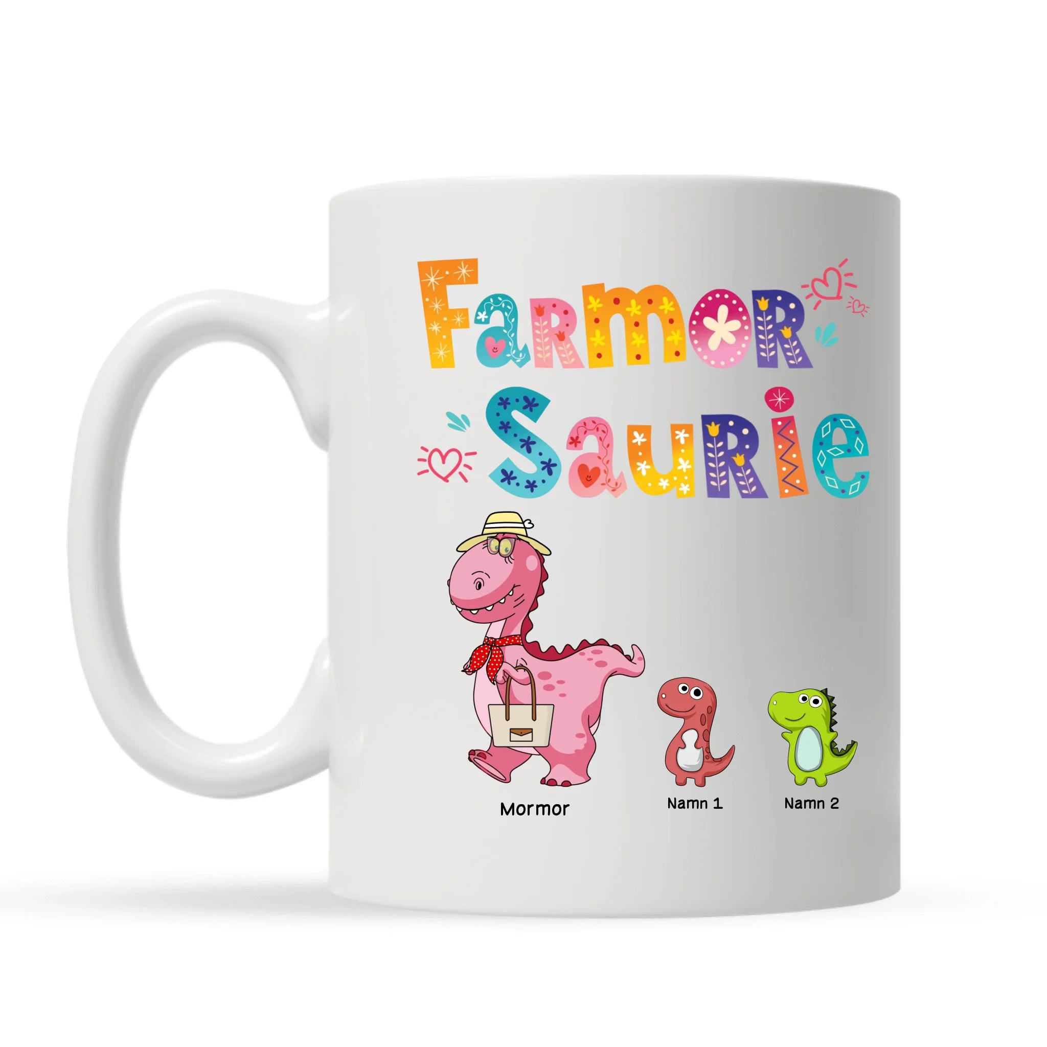Mormorsaurie Dinosaurie - Personlig mugg till Mamma Mormor, Farmor