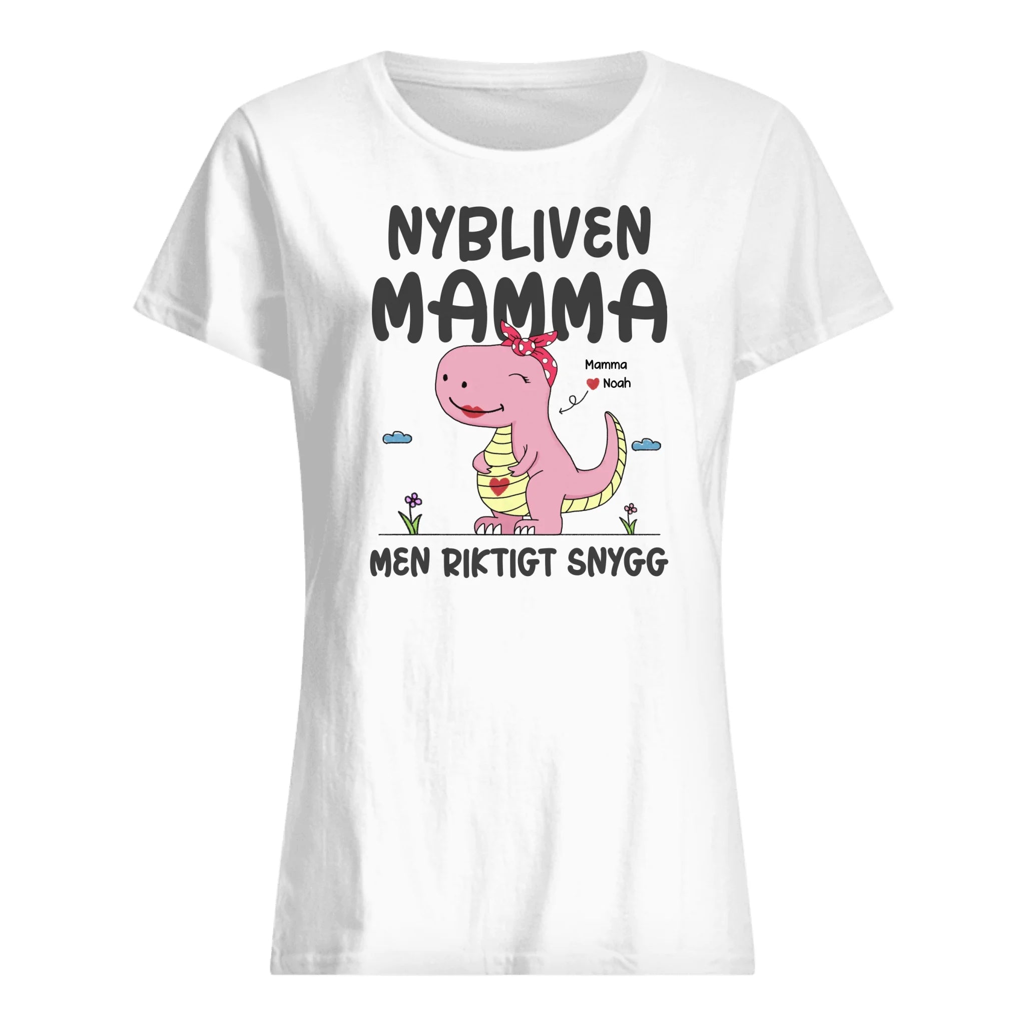 Nybliven Mamma men riktigt snygg Dinosaurie  - Personlig T-shirt till Mamma