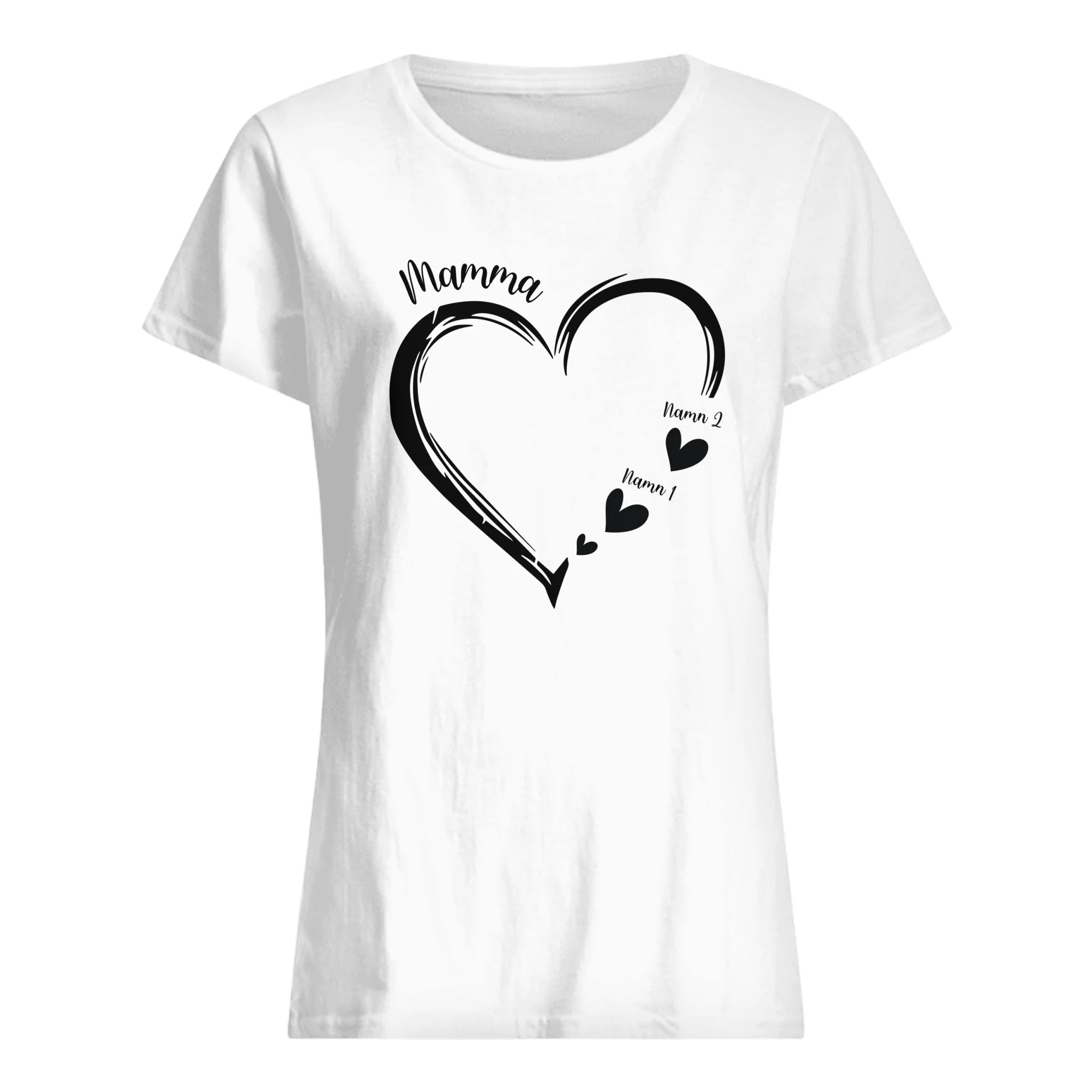 Personlig T-skjorte til mamma - mammas hjerte