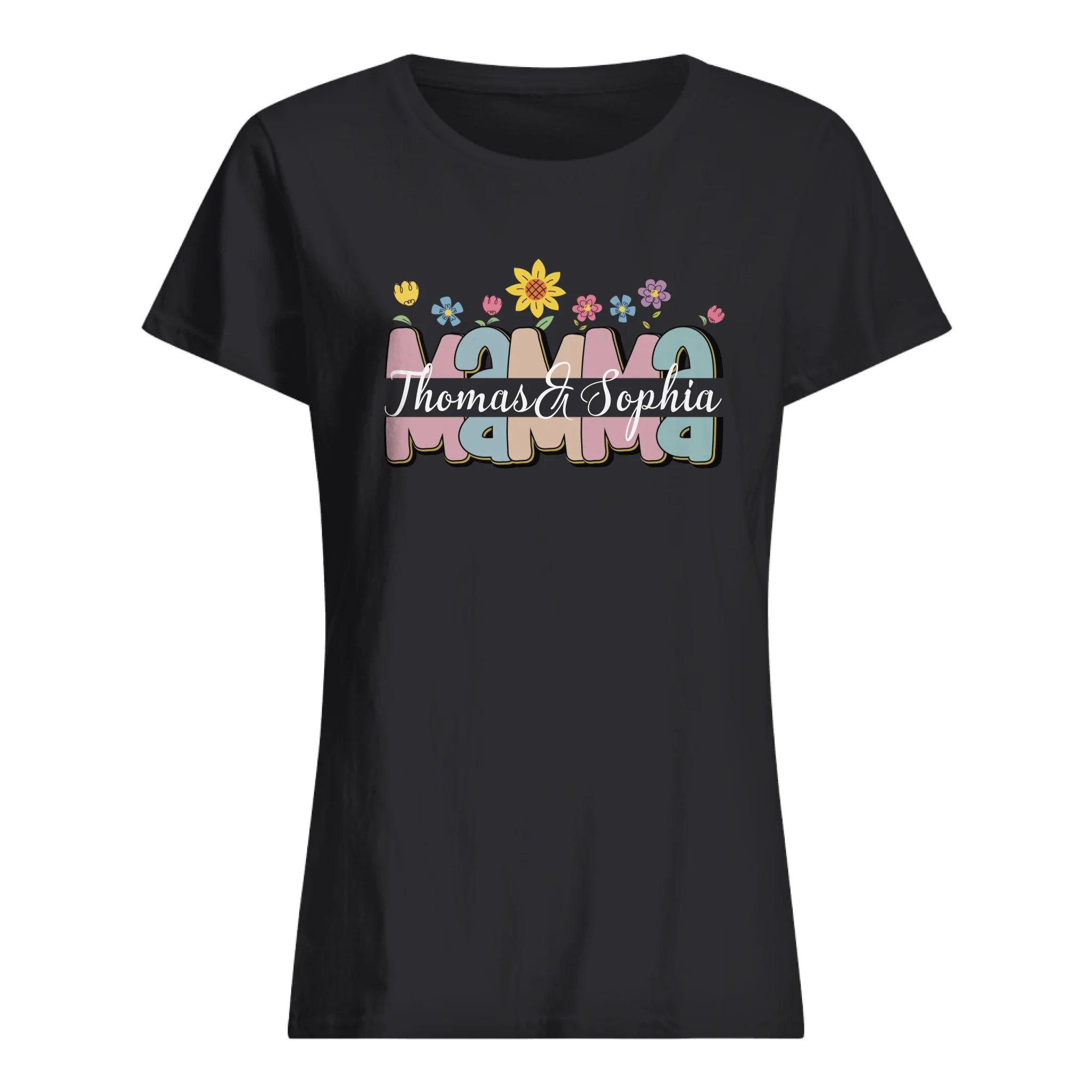 Personlig t-shirt till Mamma | Personlig present till Mor | Mamma Blomma