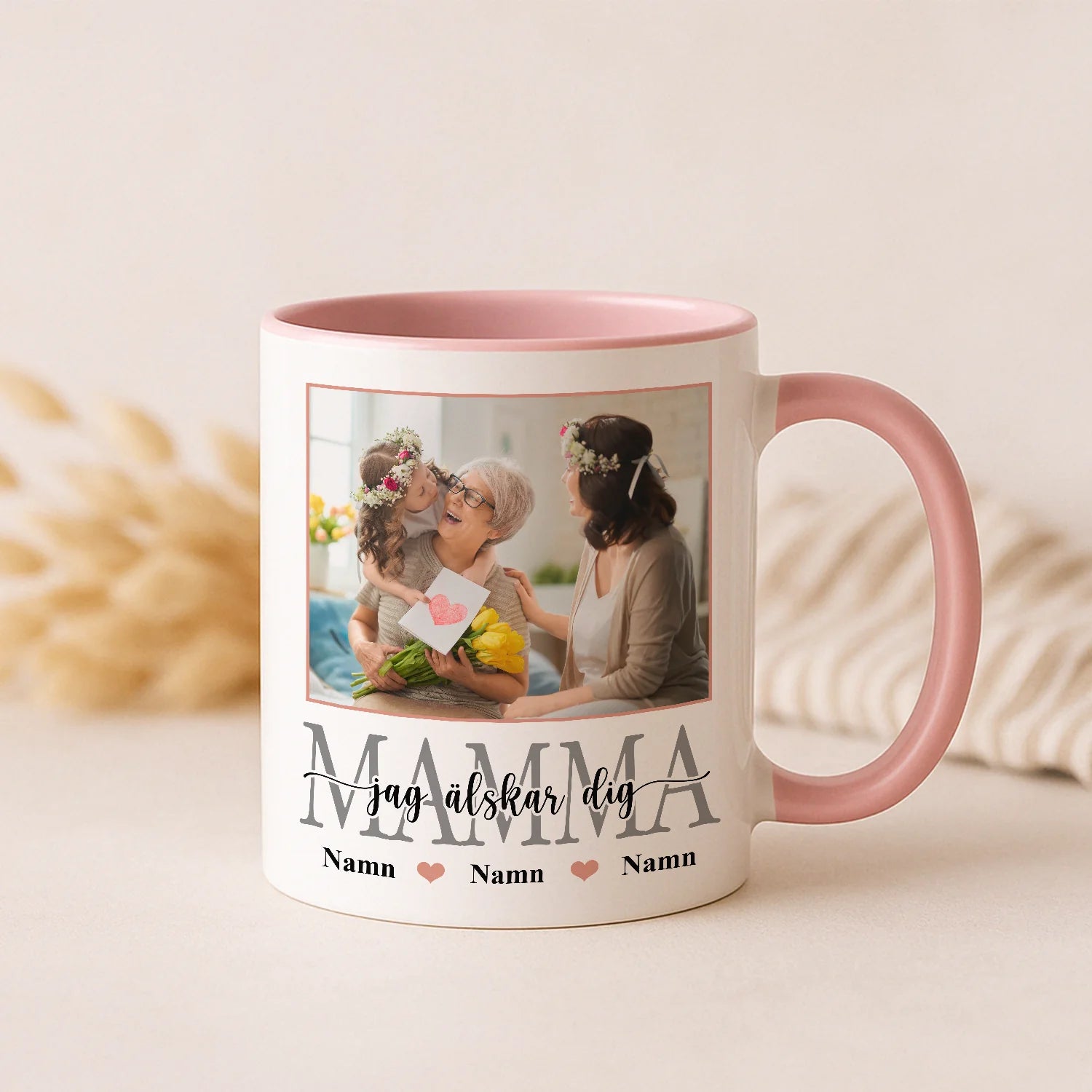 Personlig mugg till mamma | Personlig presenter till Mamma | Mamma Farmor Mormor Jag älskar dig