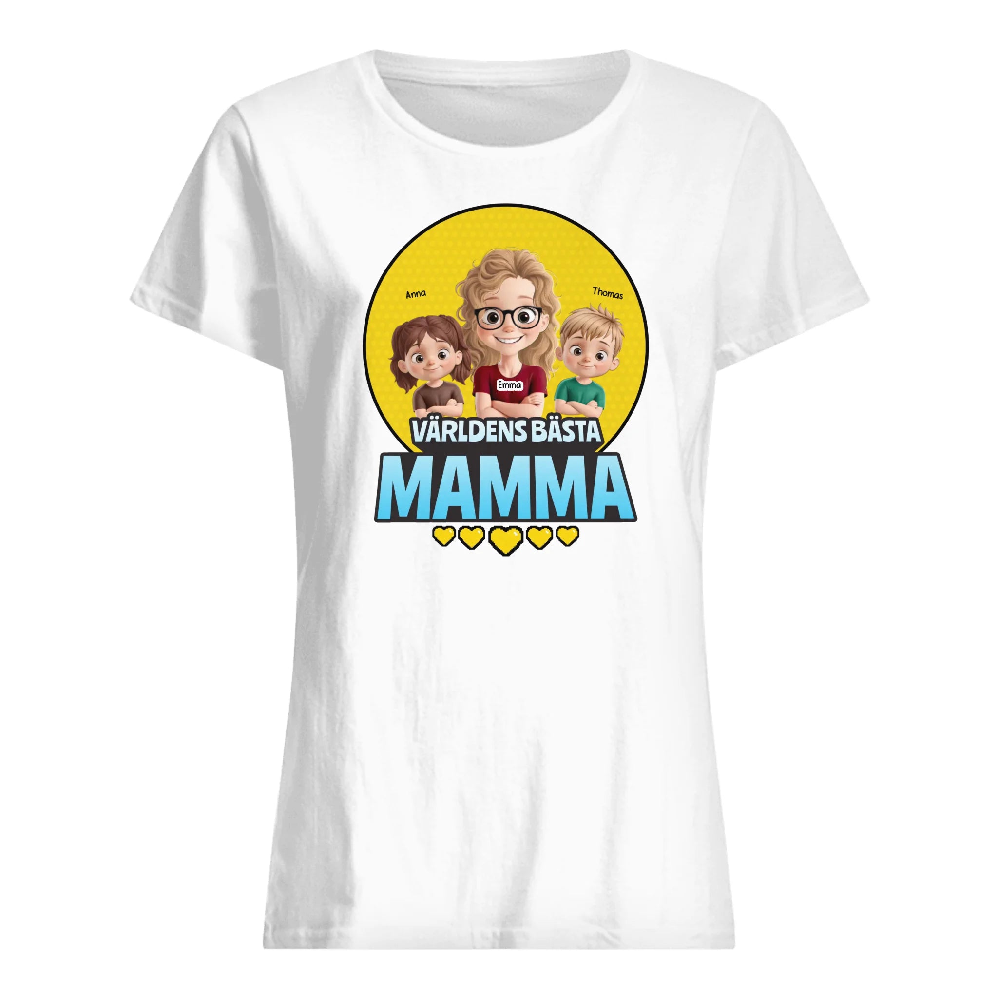 Världens Bästa Mamma p- Personlig T-shirt till Mamma