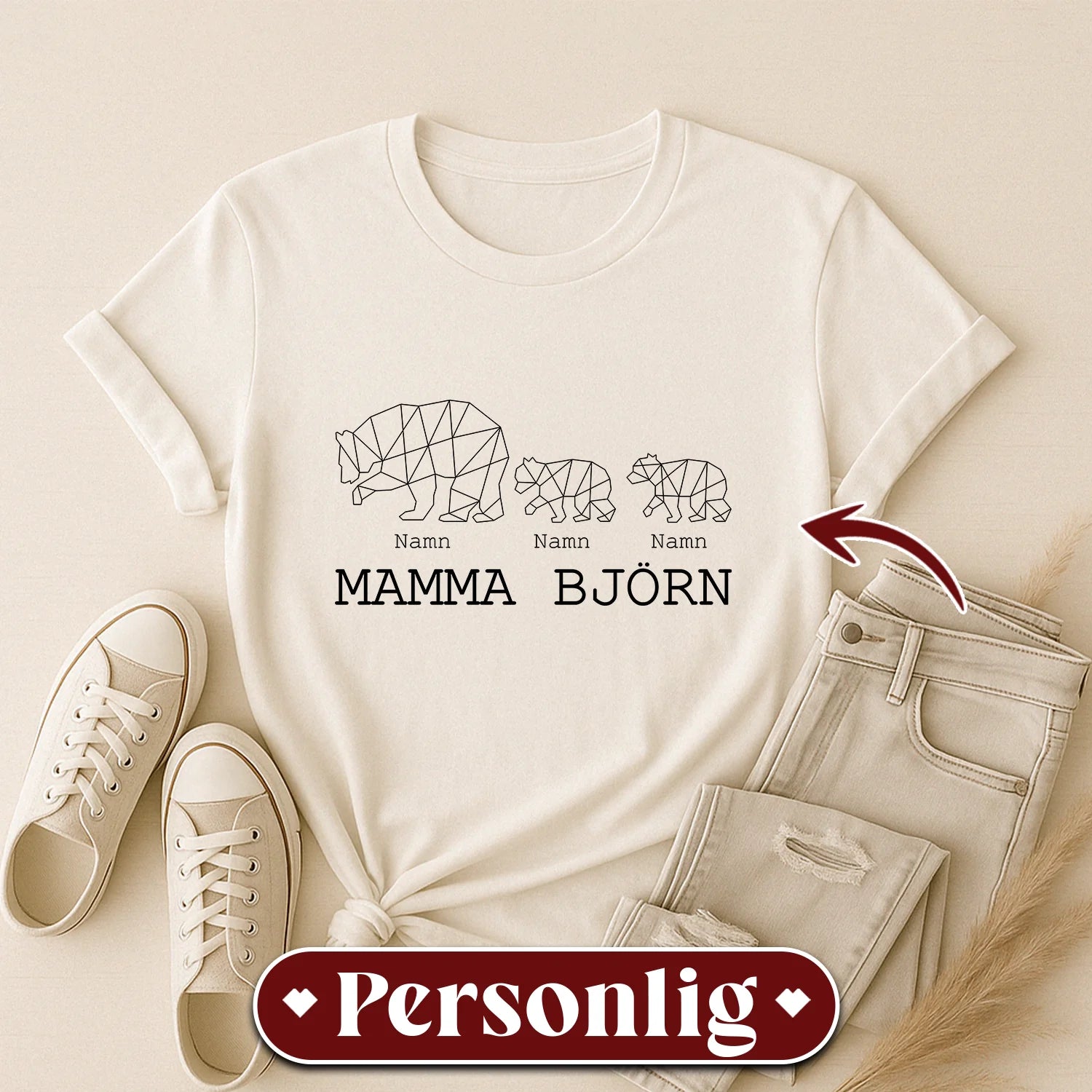 Mamma Björn - Personlig T-shirt till Mamma