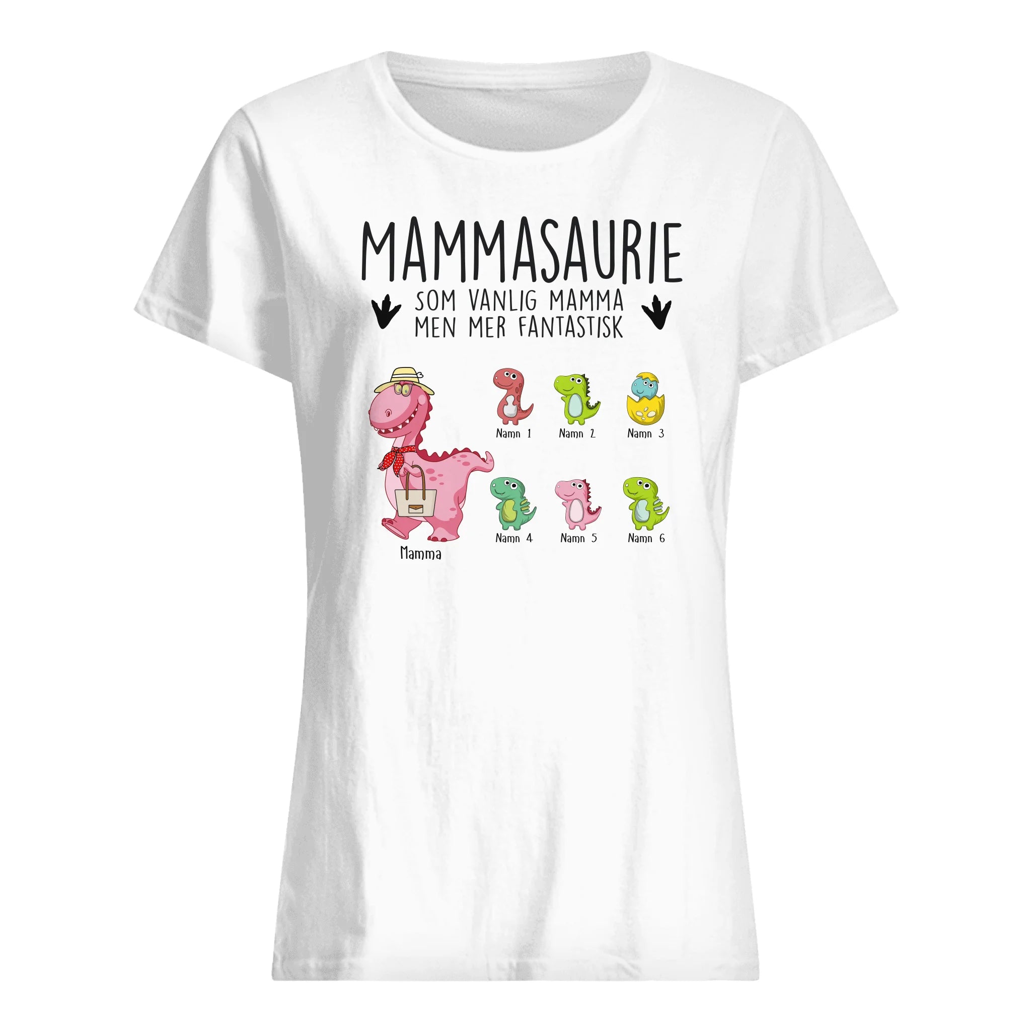 Personlig T-shirt till Mamma | Personlig present till Mor | Mammasaurie