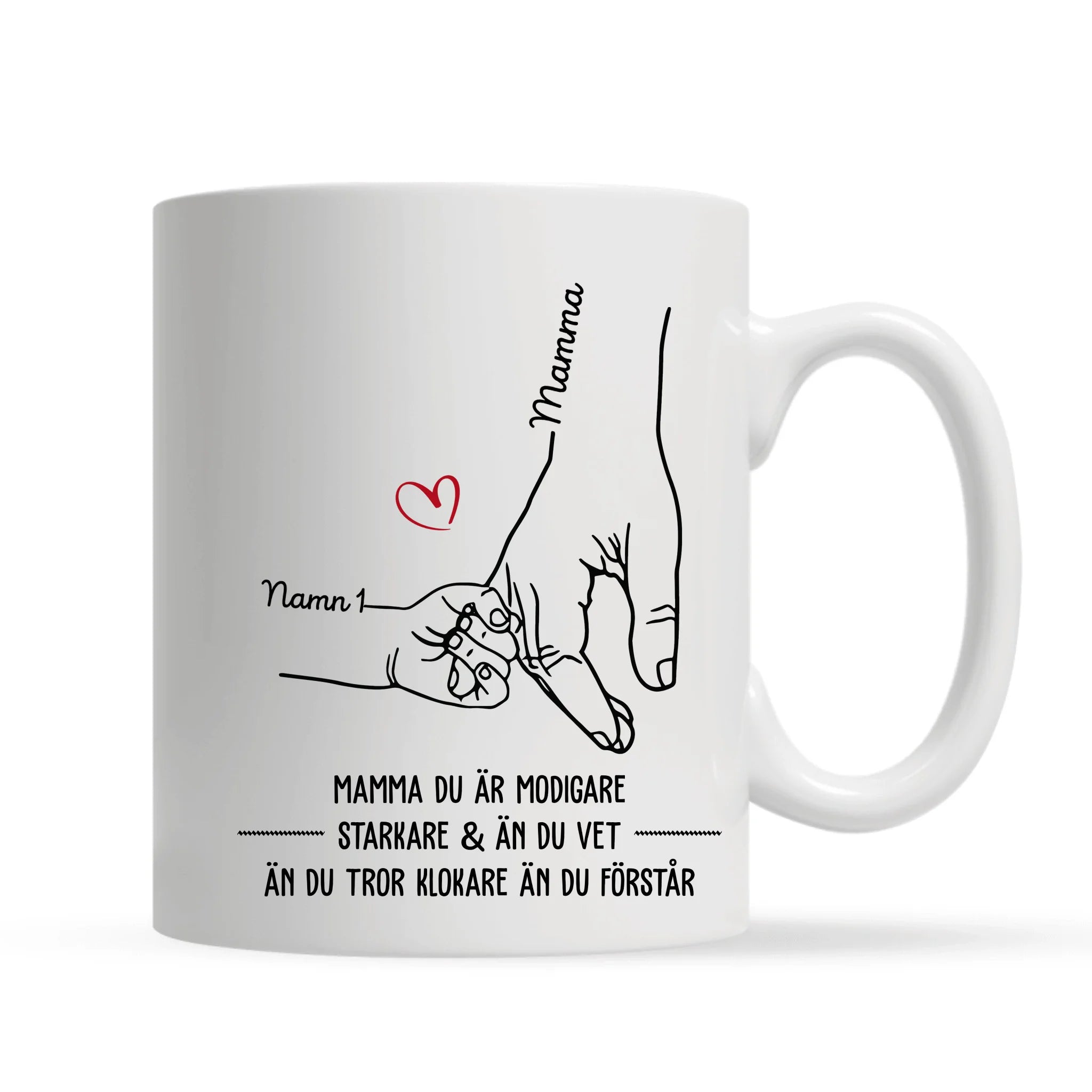 Mamma Du är modigare - Personlig mugg till Mamma