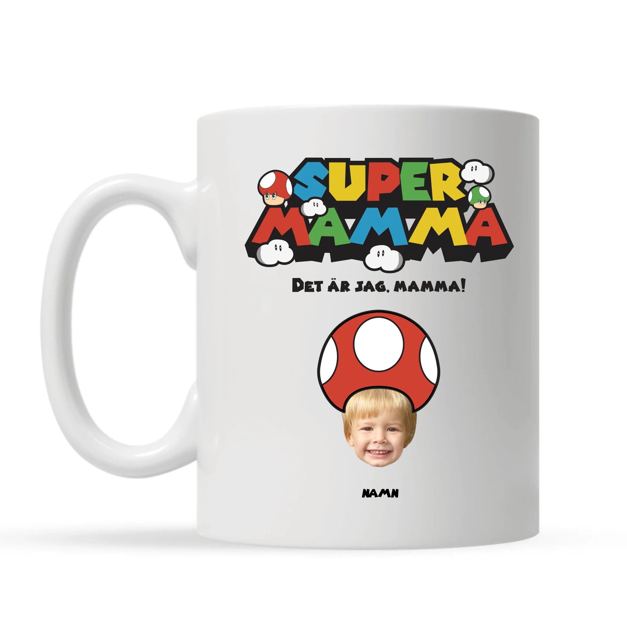 Super Mamma foto - Personlig mugg till Mamma