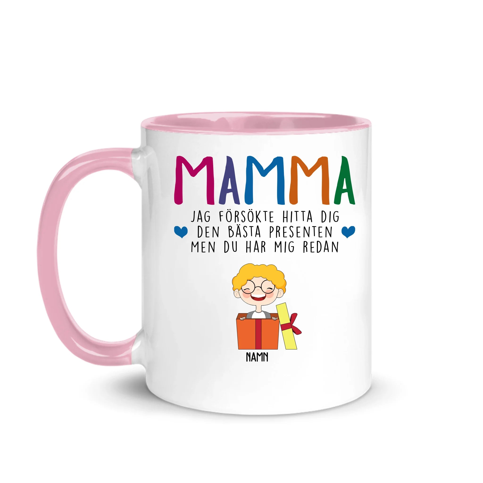 Den Bästa Presenten Men Du Har Mig Redan Mamma  - Personlig mugg till Mamma