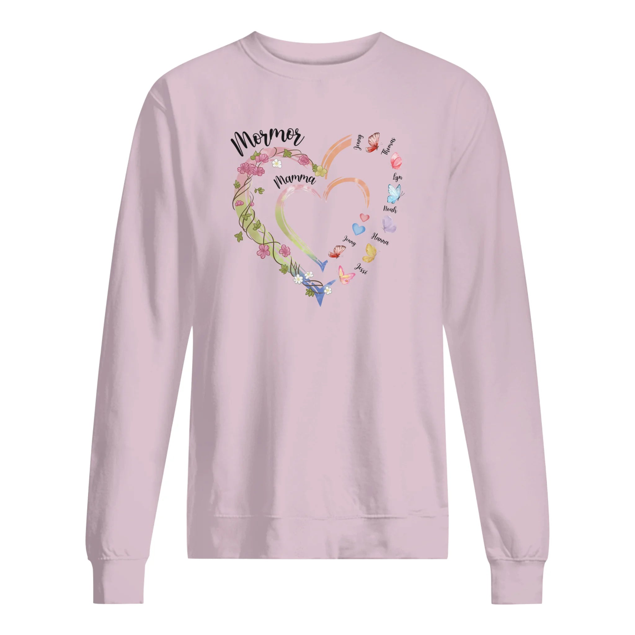 Mormor Farmor Butterfly - Personlig T-shirt till Mamma