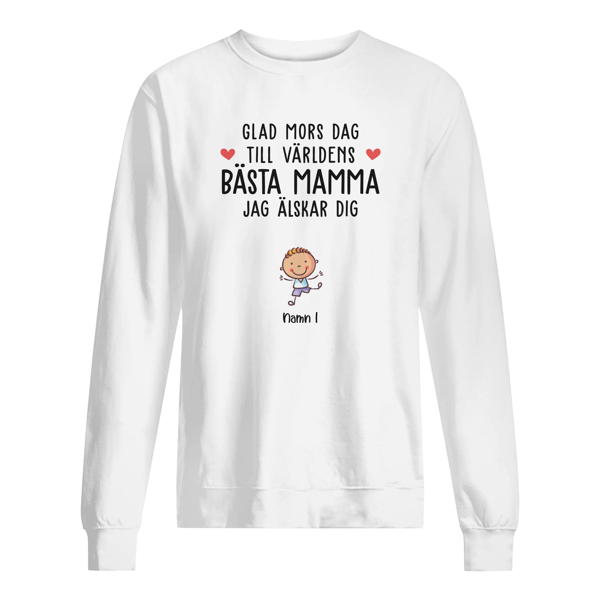 Personlig T-shirt till Mamma | Personlig presenter till Mamma | Glad Mors Dag Till Världens Bästa Mamma