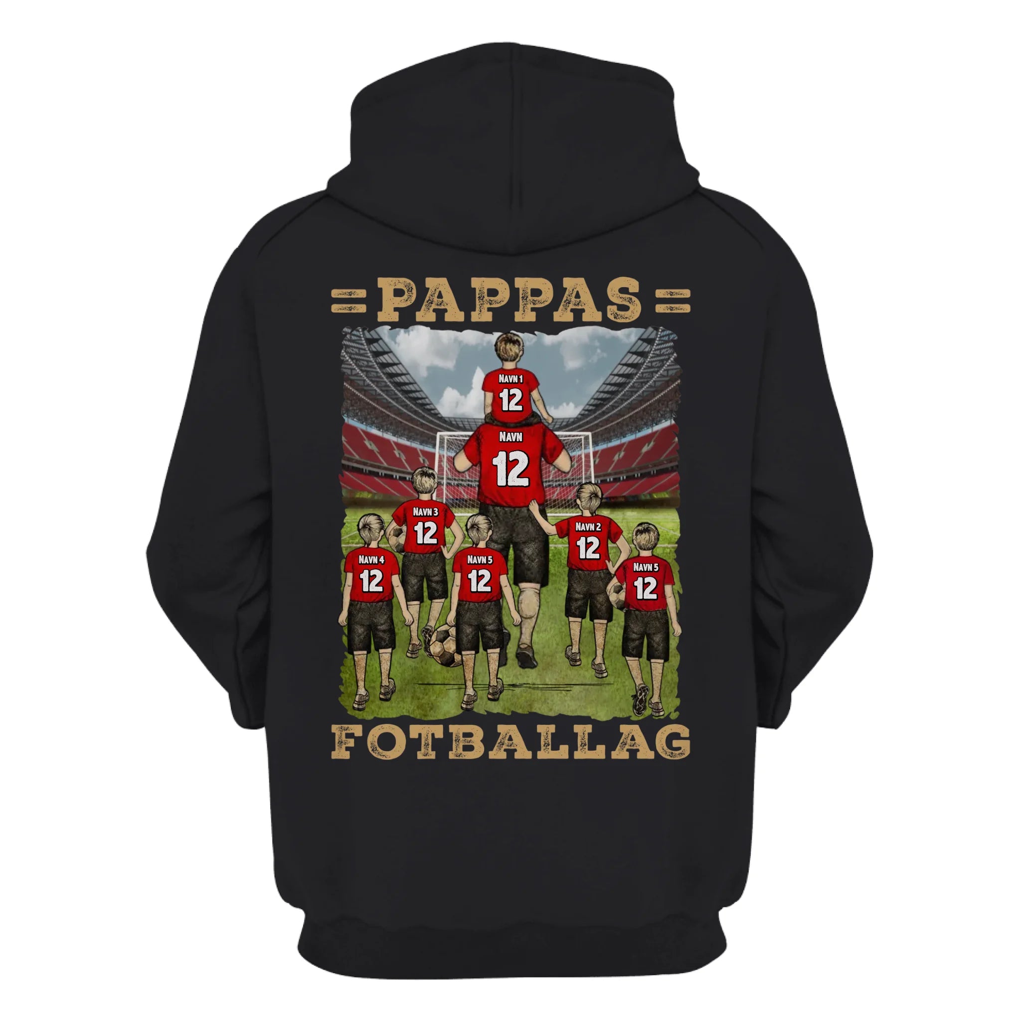 Personlig T-skjorte til pappa | Tilpass gave til far | Pappas favoritt fotballag