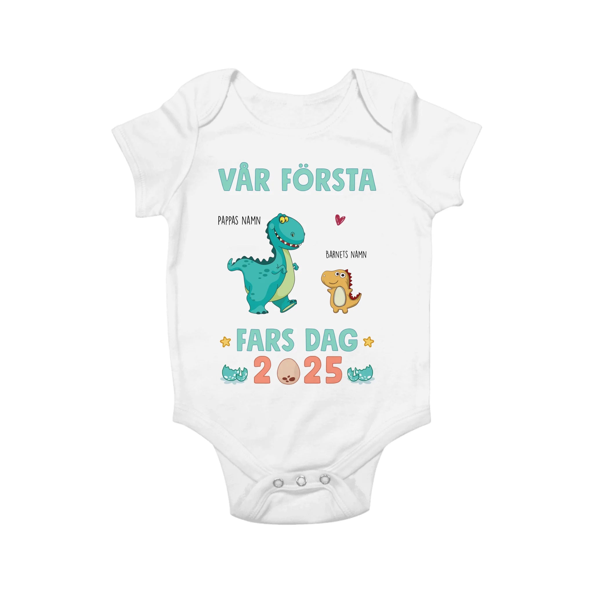 Vår första fars dag - Matchande T-shirt till Pappa och bebis