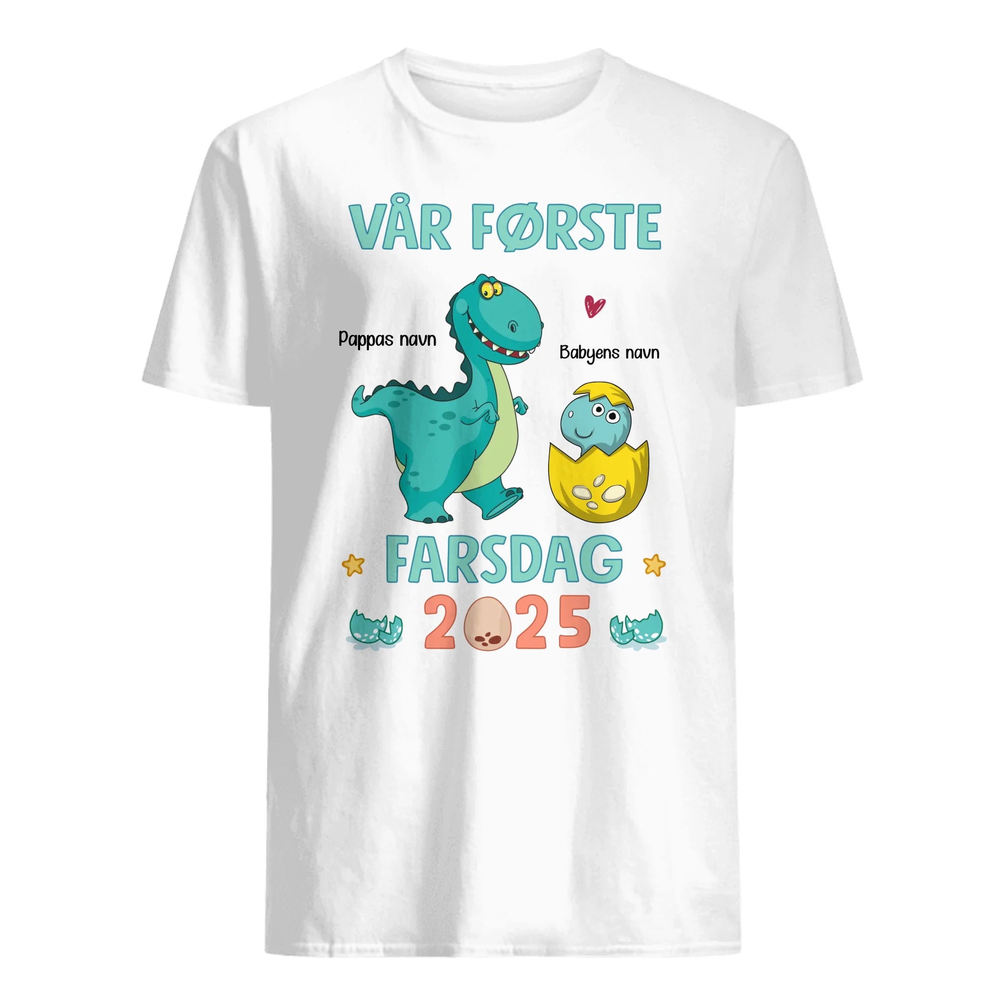 Personlig t-shirt til nybagt far | Personlig gave til nybagt far | Vores første fars dag i 2024