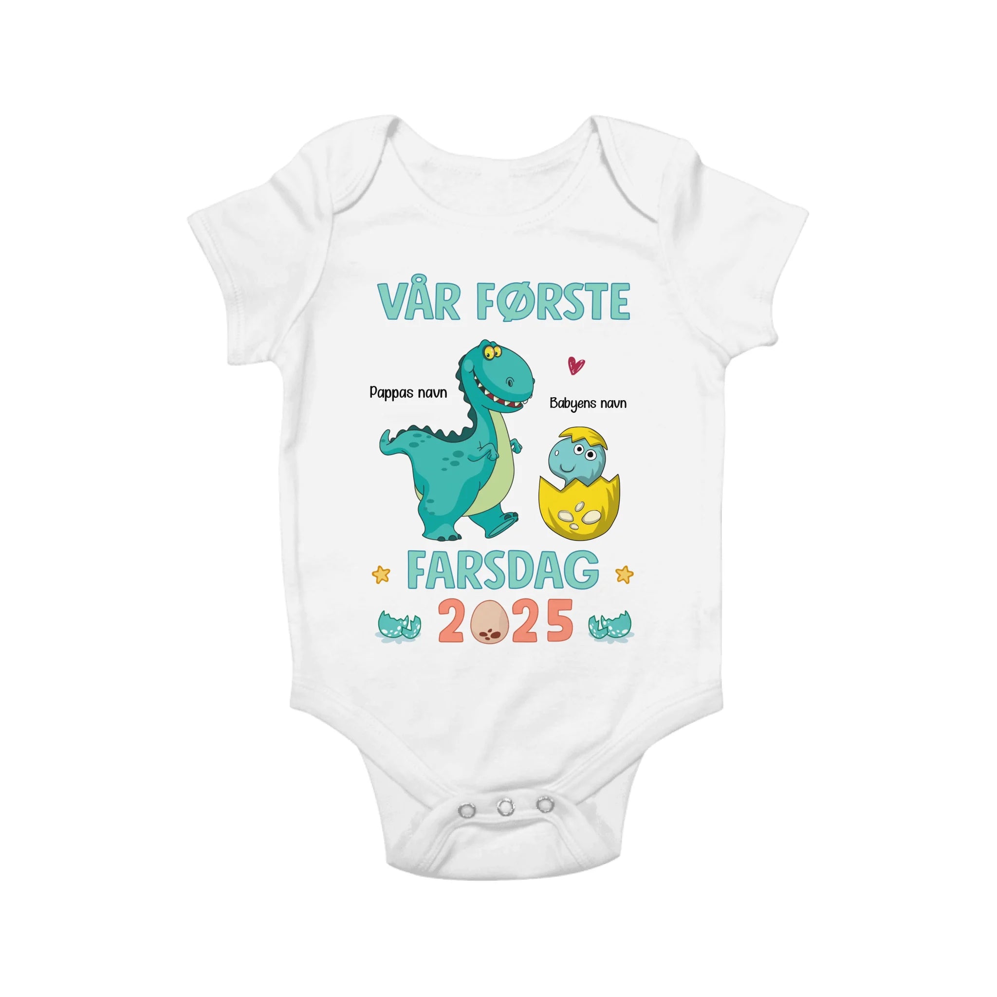 Personlig t-shirt til nybagt far | Personlig gave til nybagt far | Vores første fars dag i 2024