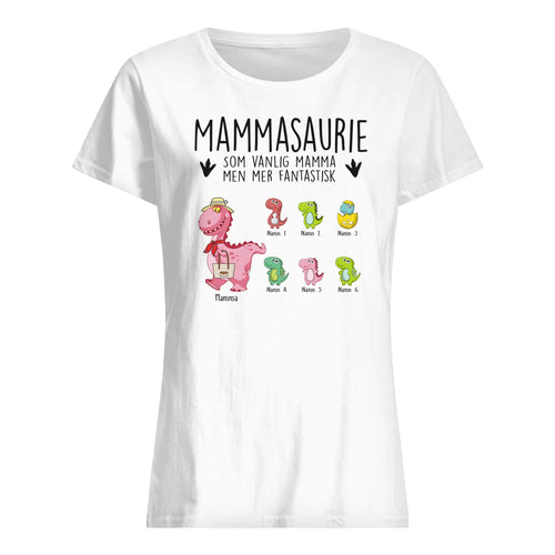 Personlig T-shirt till Mamma | Personlig present till Mor | Mammasaurie