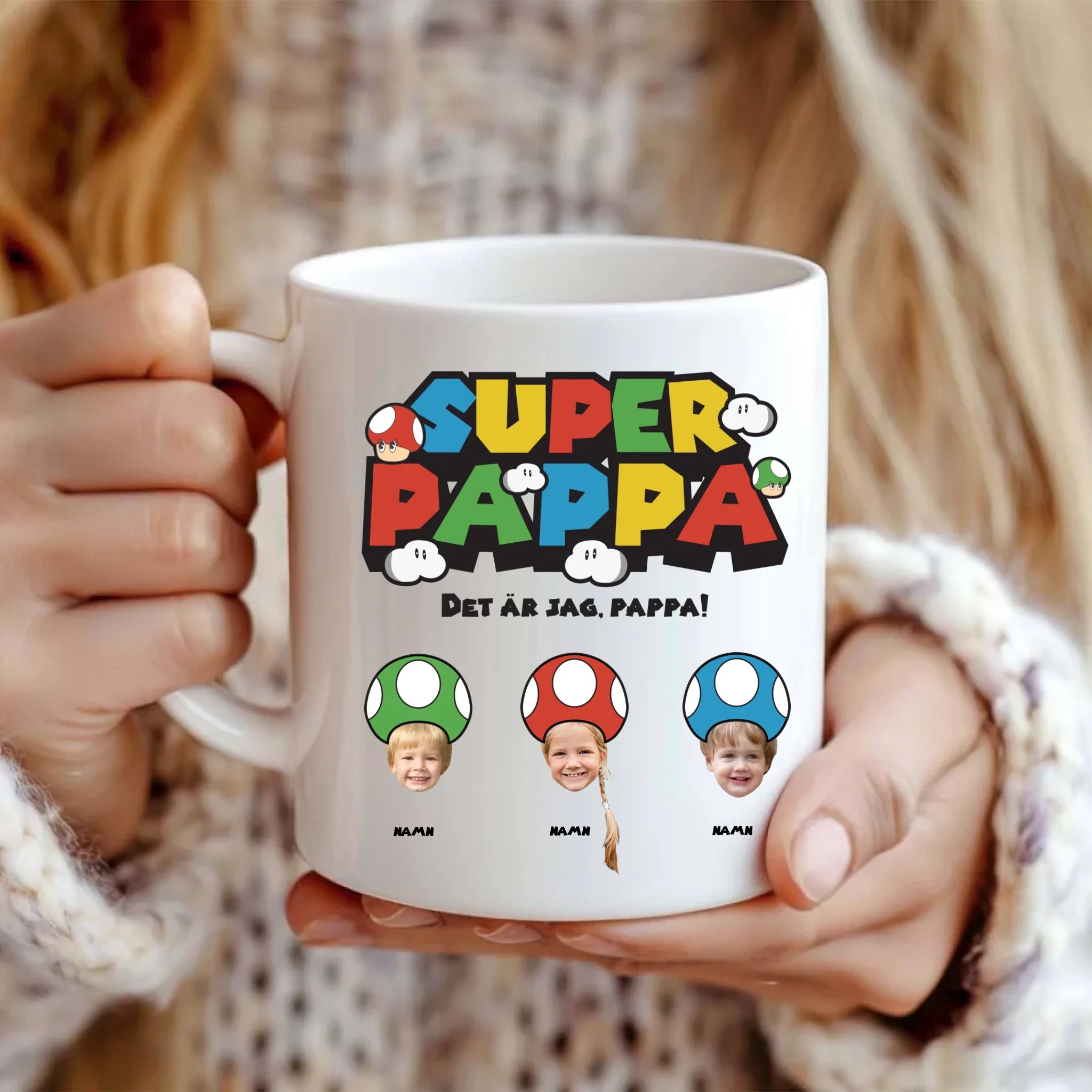 Super Pappa - Personlig mugg till Pappa