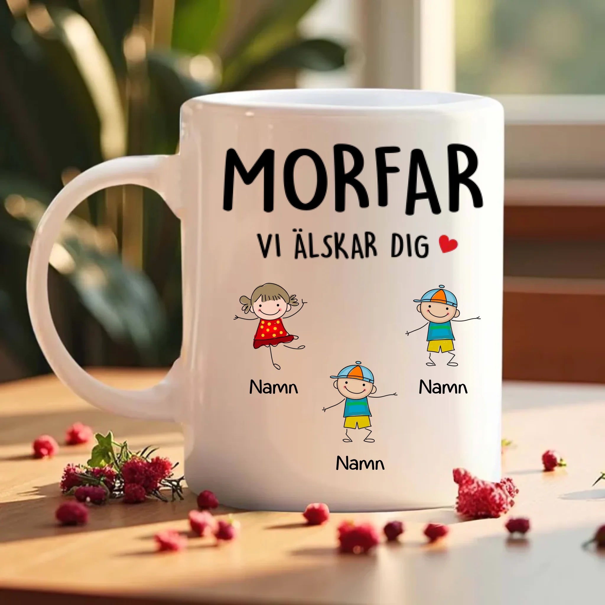 Personlig mugg till Morfarfar| Personlig presenter till farfar morfar | Morfar Jag älskar dig