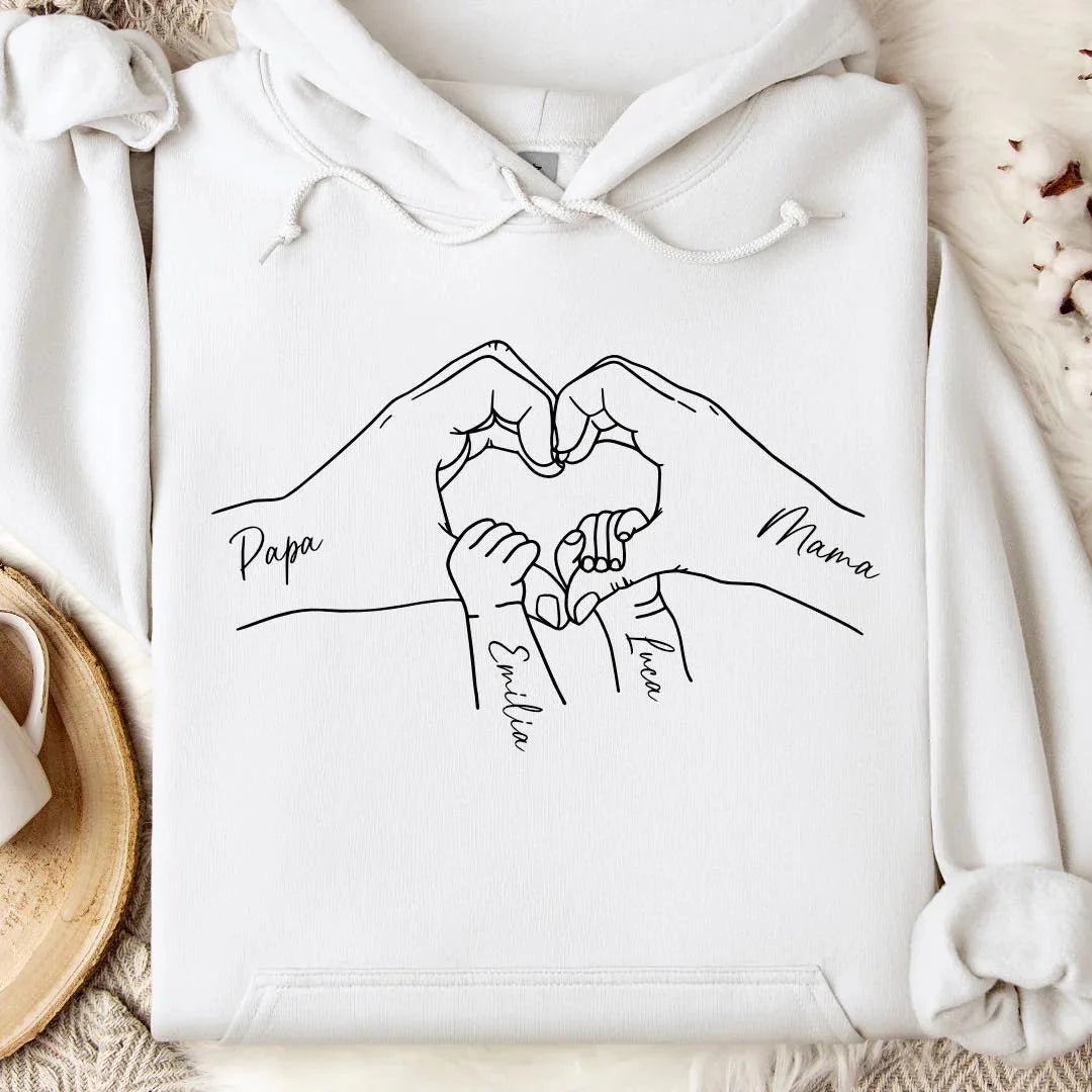 The Heart of the Family - Personalized T-shirt for the family