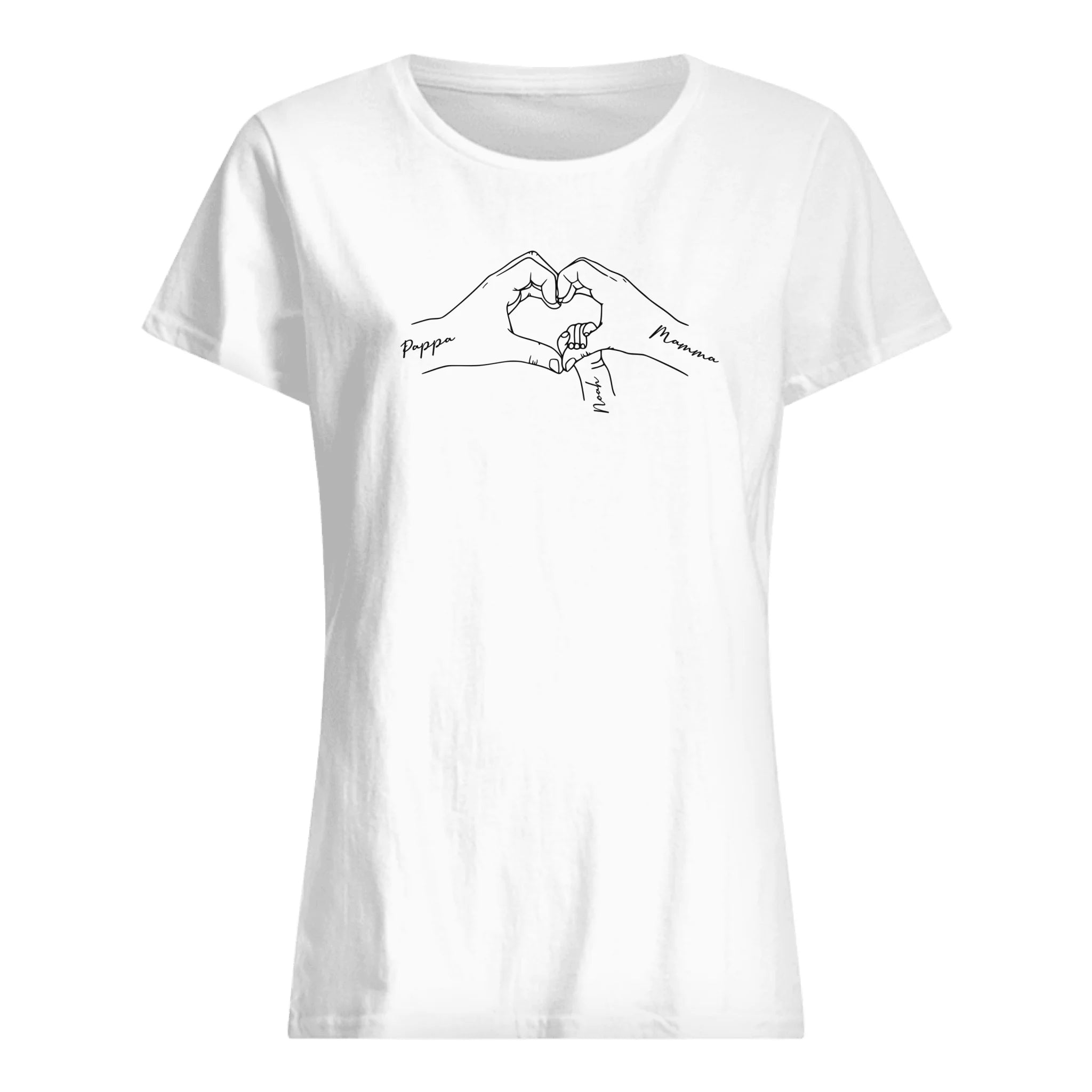 The Heart of the Family - Personalized T-shirt for the family