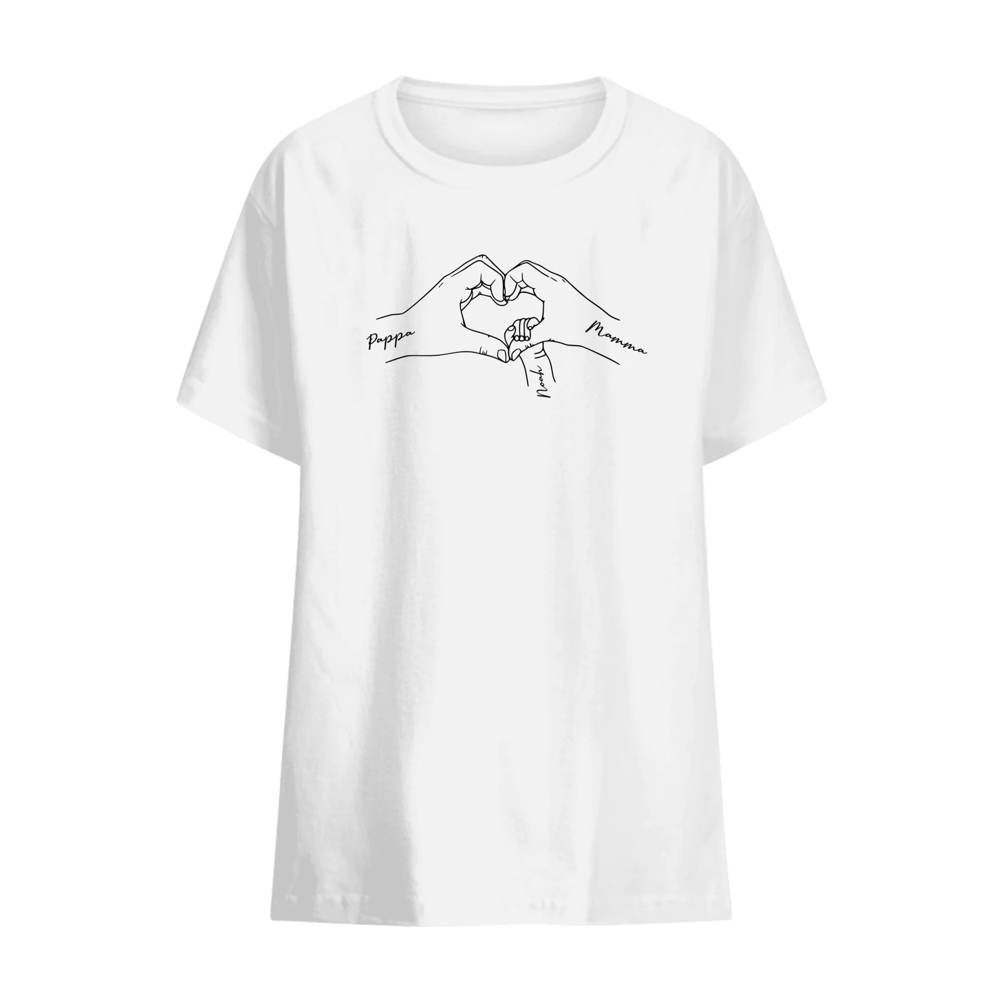 The Heart of the Family - Personalized T-shirt for the family