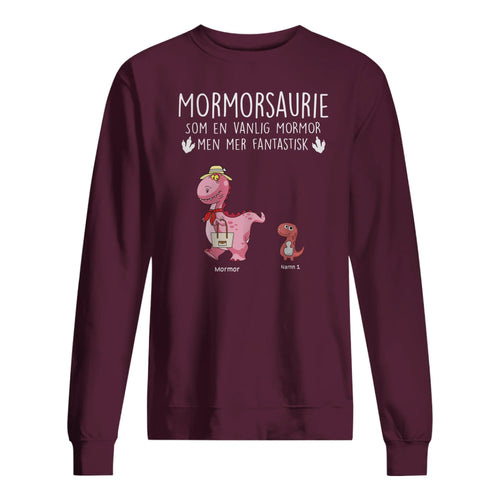 Personlig T-shirt till Mormor | Personlig present till Farmor | Mormorsaurie Farmorsaurie