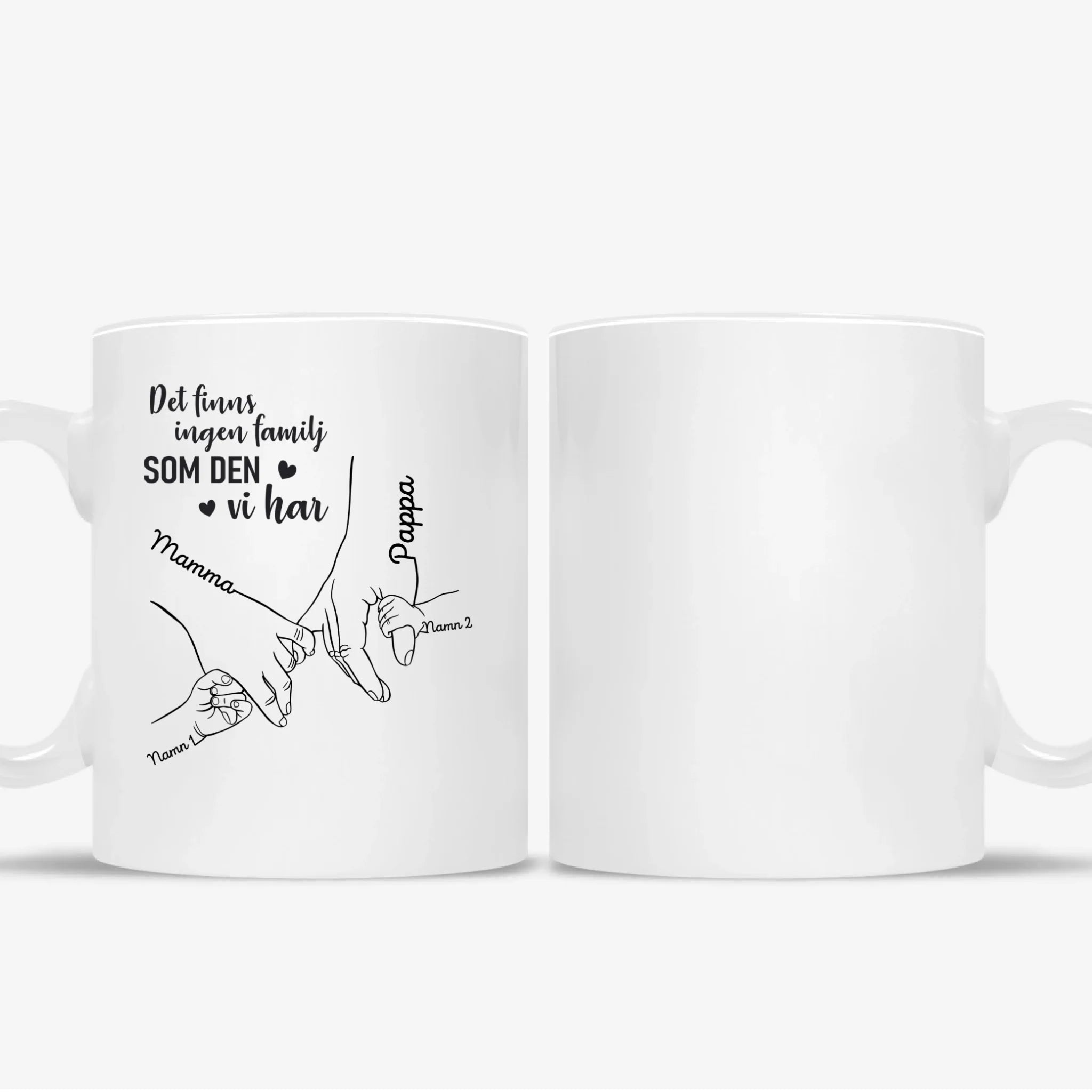 Personlig T-shirt till mamma | Personlig present till mor | Det finns ingen familj som den vi har