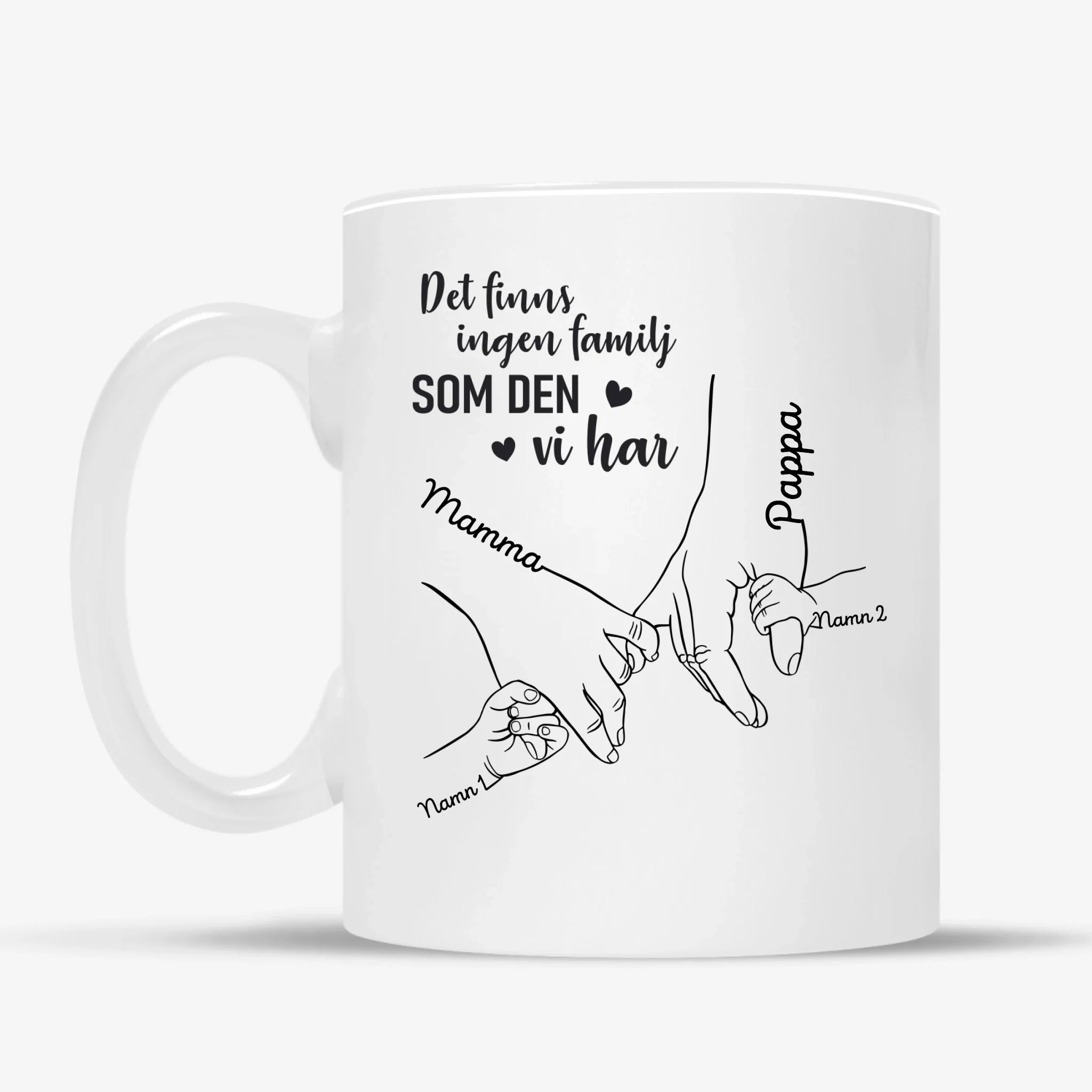 Personlig T-shirt till mamma | Personlig present till mor | Det finns ingen familj som den vi har