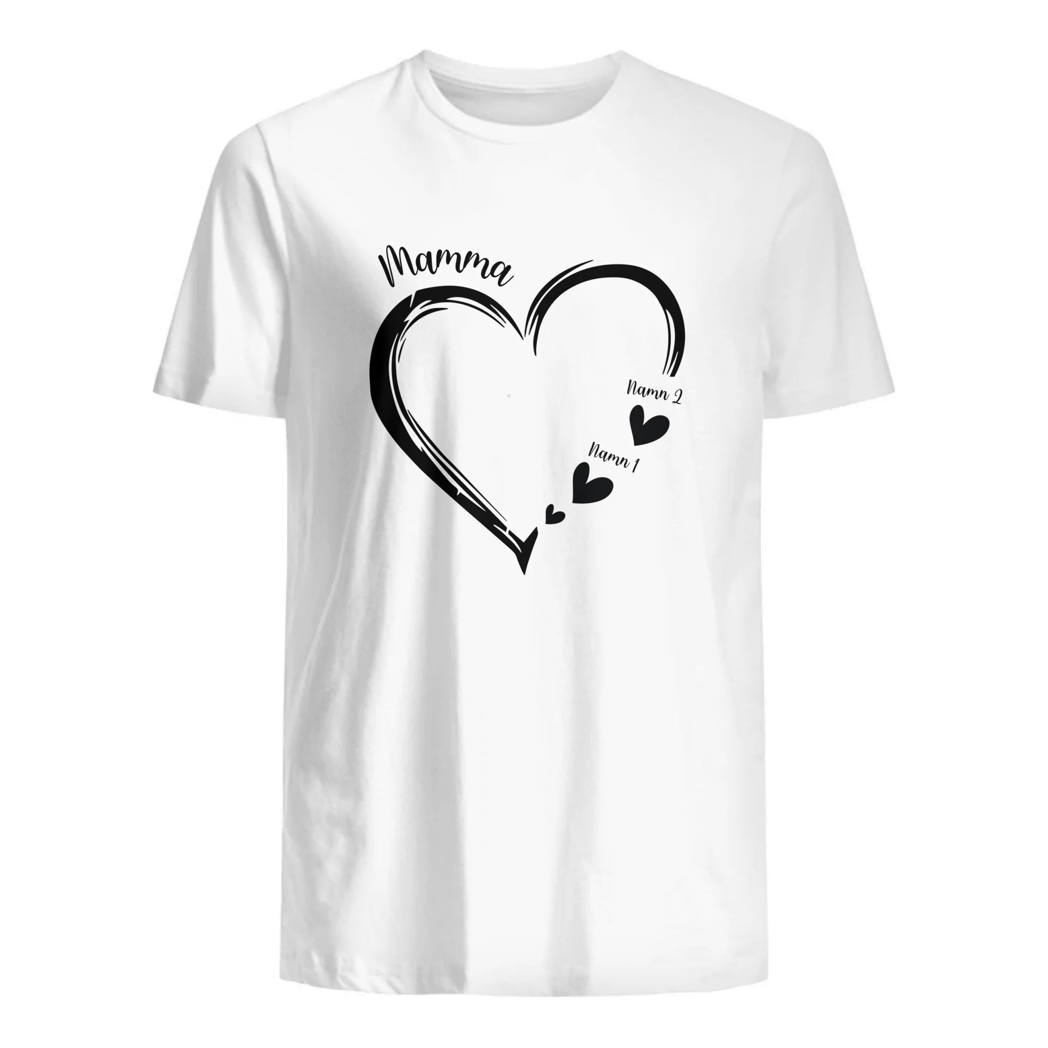 Personlig T-skjorte til mamma - mammas hjerte