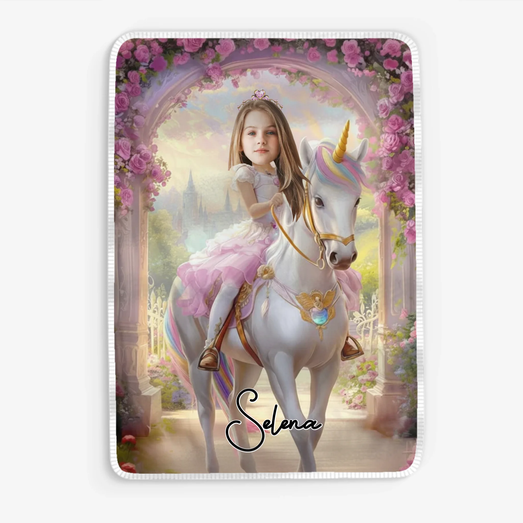 Ridande Enhörning - Personlig Filt För Barn