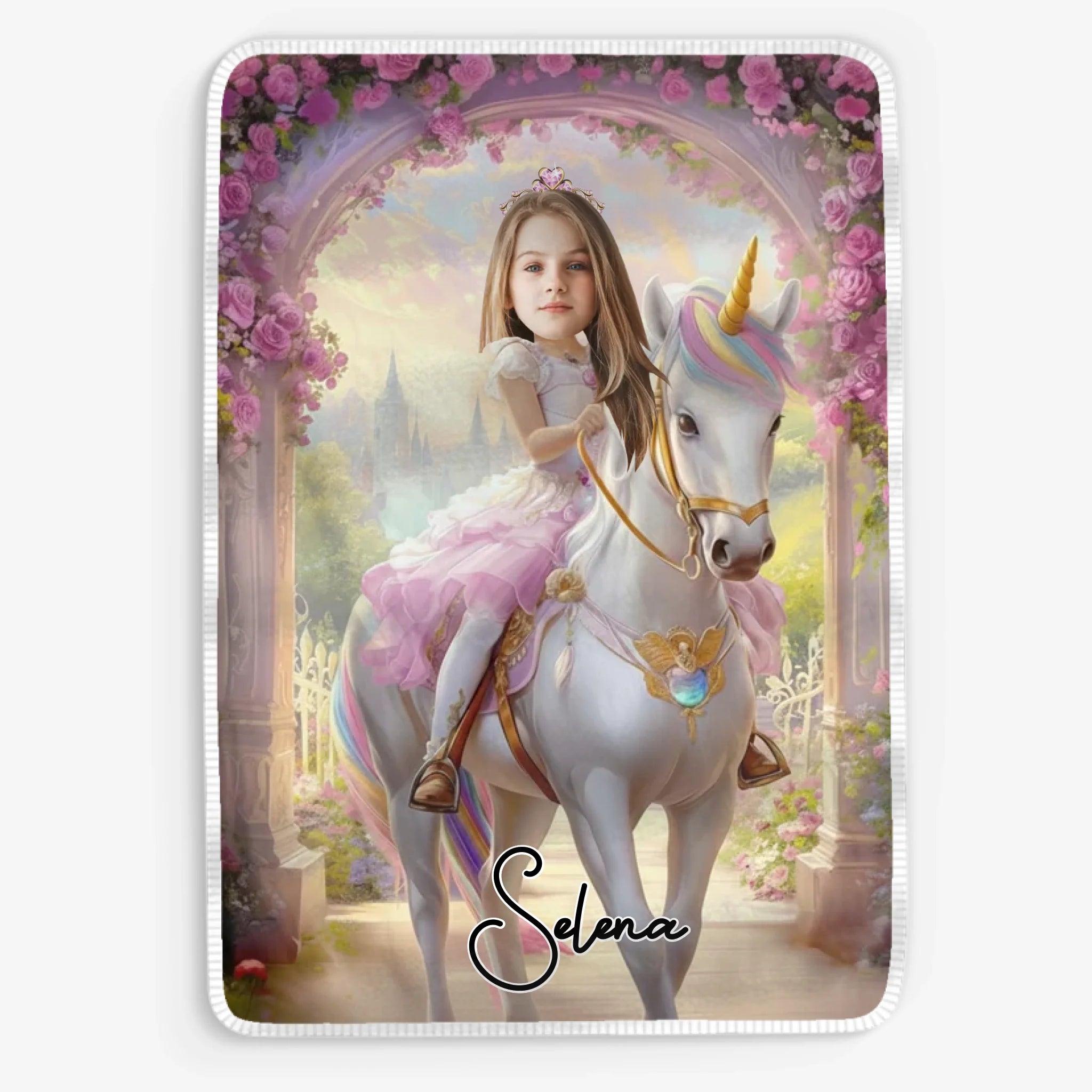 Ridande Enhörning - Personlig Filt För Barn