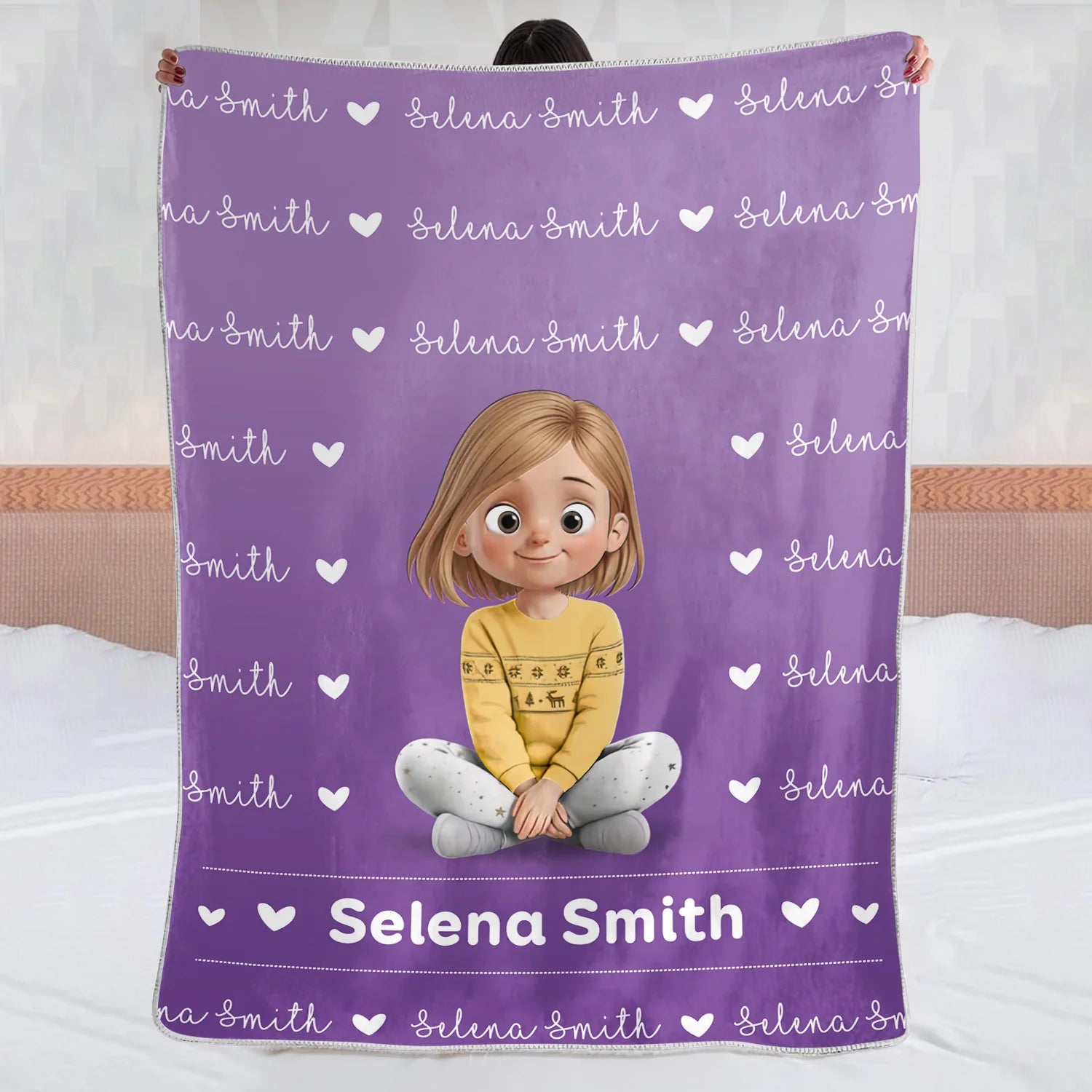 Mjuk filt med namn - Personlig Filt För Barn