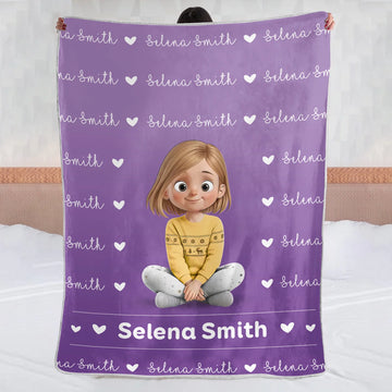 Mjuk filt med namn - Personlig Filt För Barn