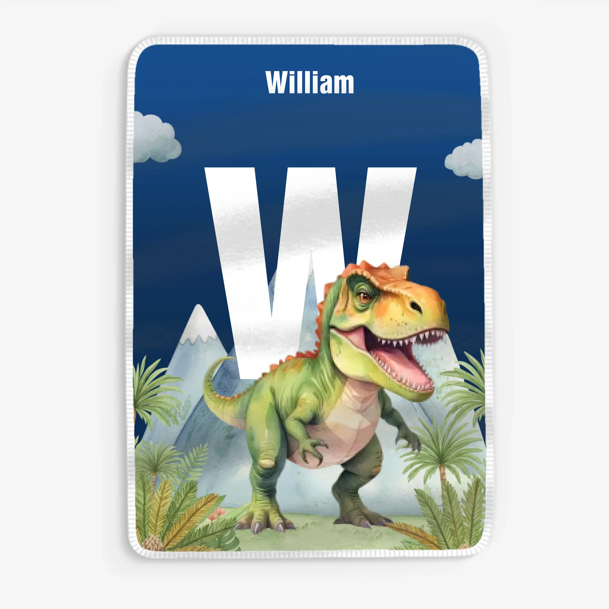 Mjuk filt med Dinosaurie - Personlig Filt För Barn