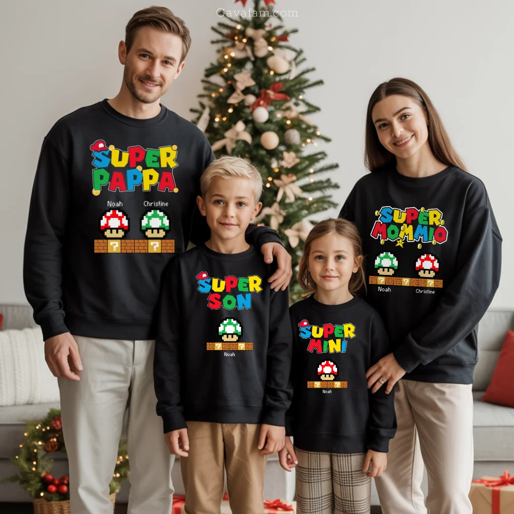 Super Mini, Super Son, Super Dotter - Tröja till Barn