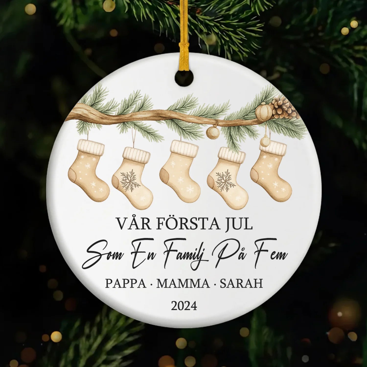 Vår första jul Som En Familj På Två, Tre eller Fyra,... - Julpynt, Julgranspynt