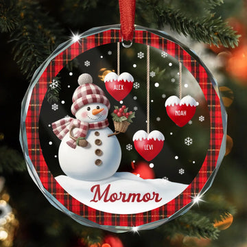 Mormor och Farmor snögubbe - Julpynt, Julgranspynt