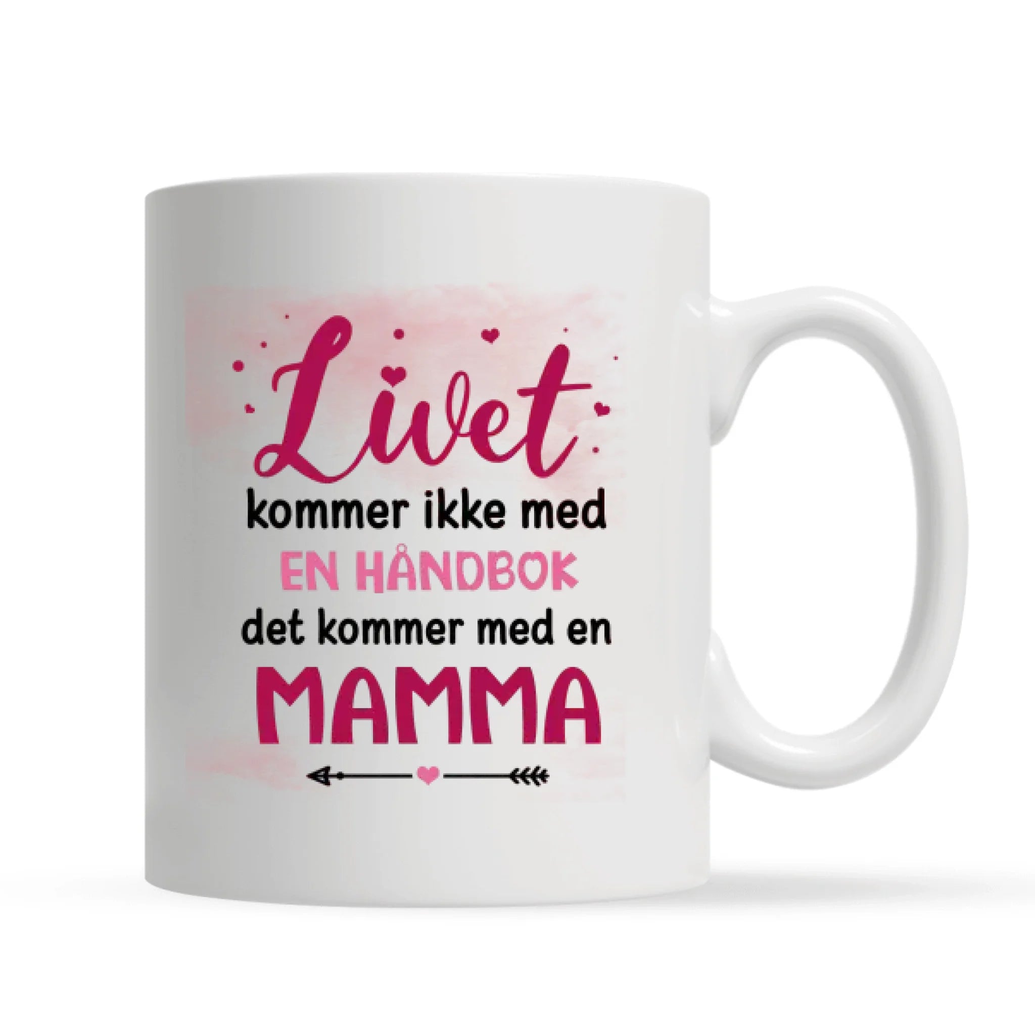 Personlig mammacup | Tilpass gave til mor | Livet kommer ikke med en håndbok det kommer med en mor