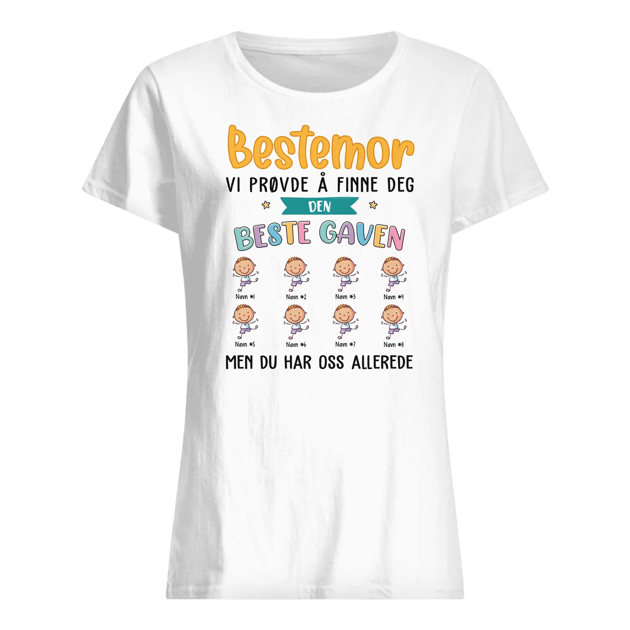 Personlig mor T-shirt | Tilpas gave til bedstemor | Kære Gaven