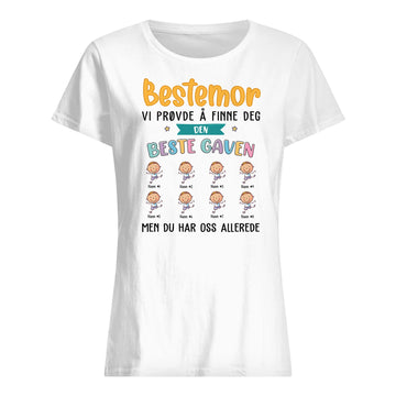 Personlig mor T-shirt | Tilpas gave til bedstemor | Kære Gaven