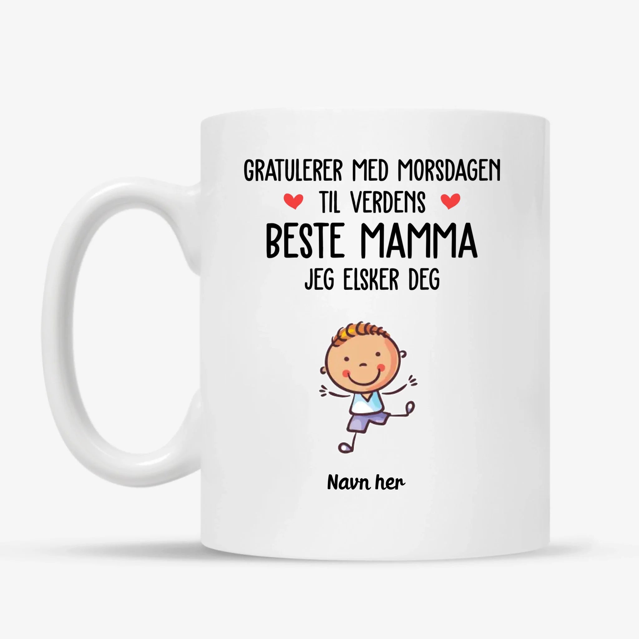 Personlig Hvitt keramikkkrus Gratulerer med morsdagen til verdens beste mamma