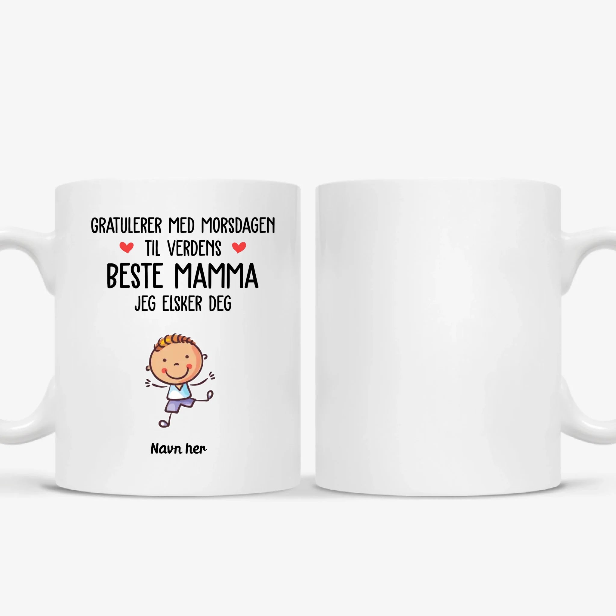 Personlig Hvitt keramikkkrus Gratulerer med morsdagen til verdens beste mamma