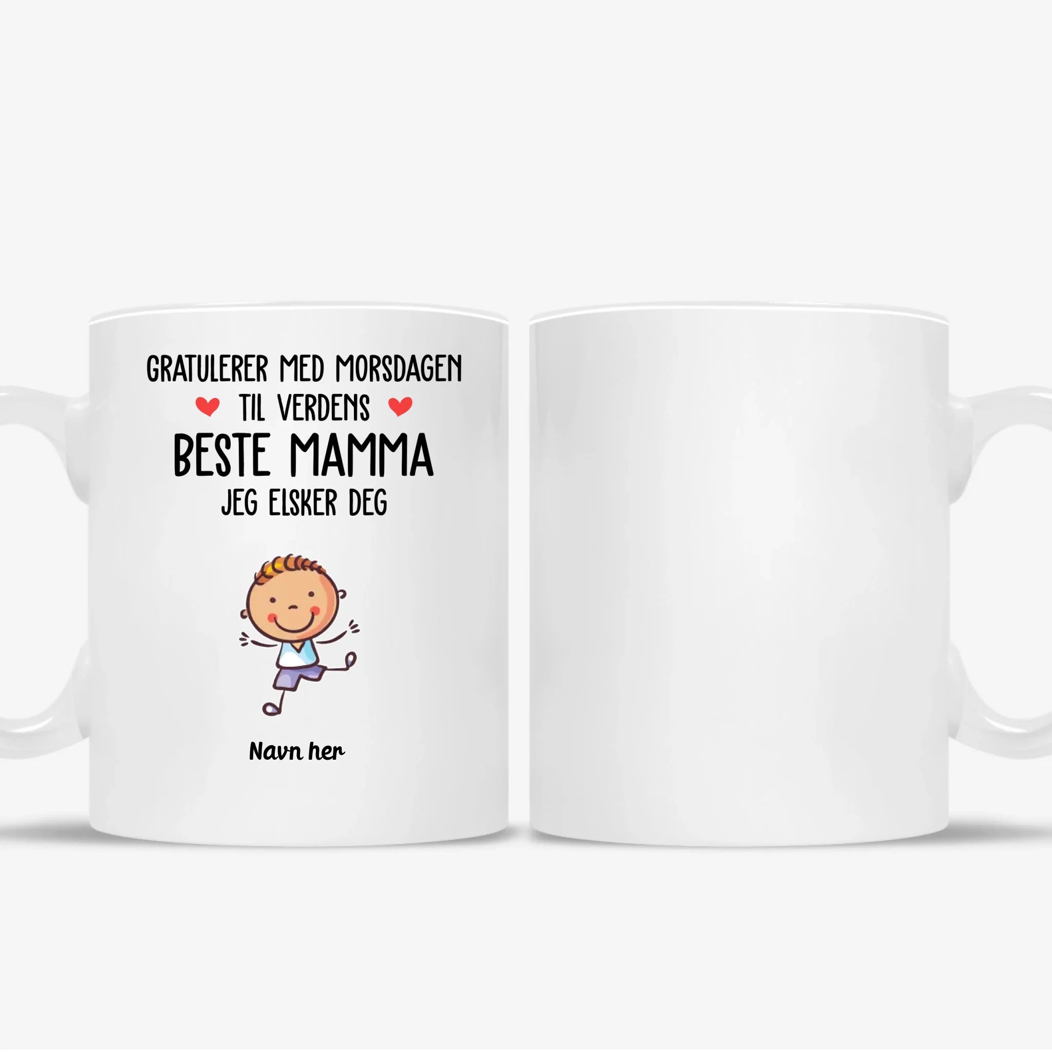 Personlig Hvitt keramikkkrus Gratulerer med morsdagen til verdens beste mamma