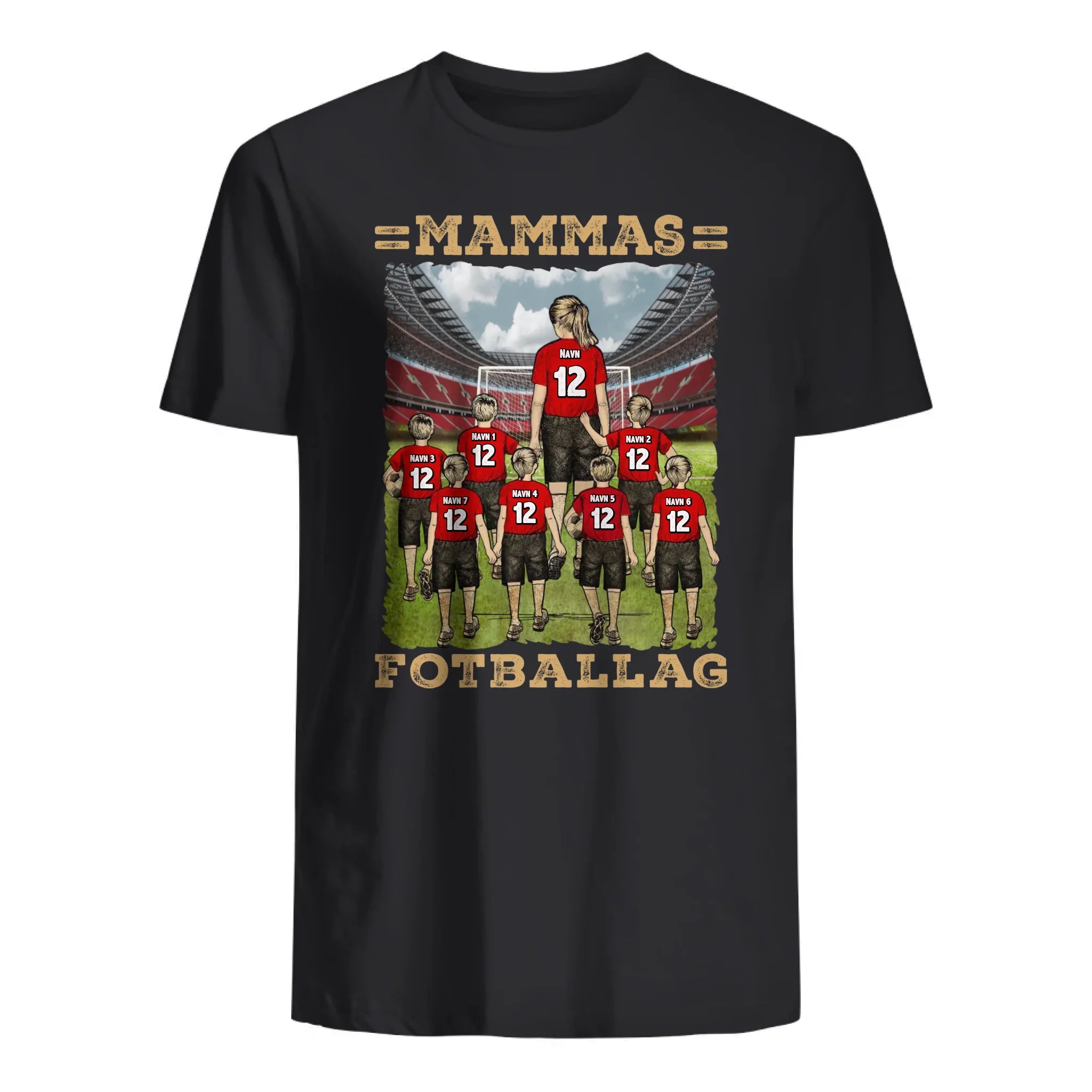 Personlig mor T-shirt | Tilpas gave til mor | Mors fodboldhold